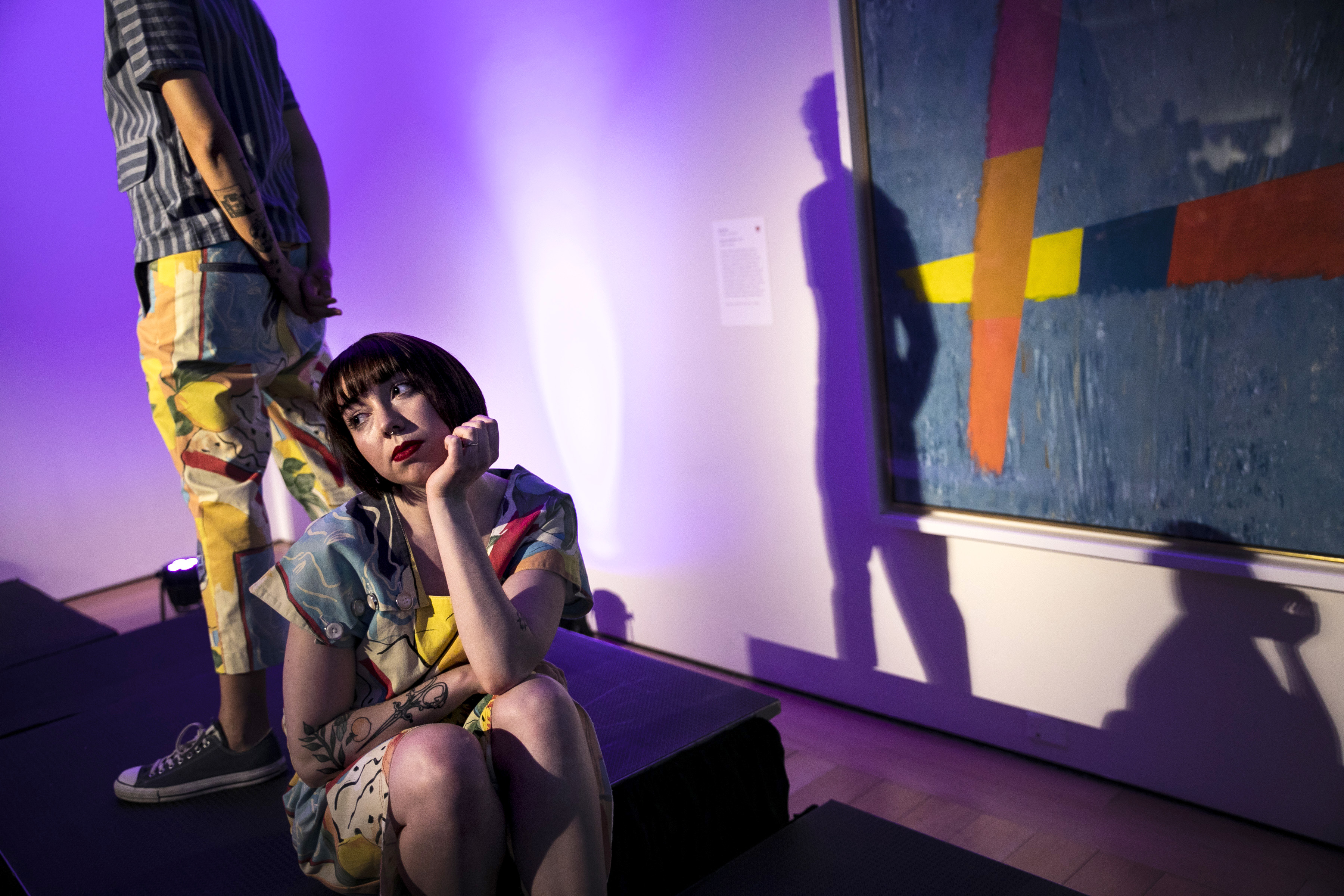 Models wore boundary-pushing designs for a fashion show during the opening preview night of the exhibit.