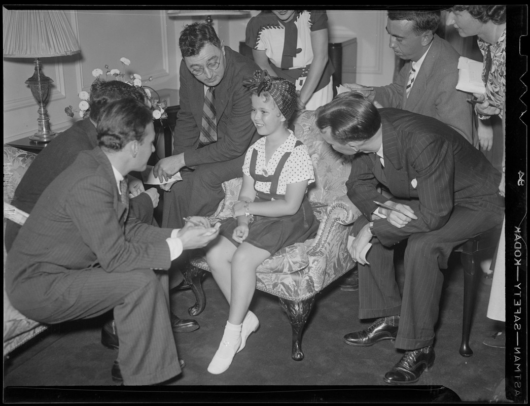 Shirley Temple in her suite at the Ritz-Carlton.