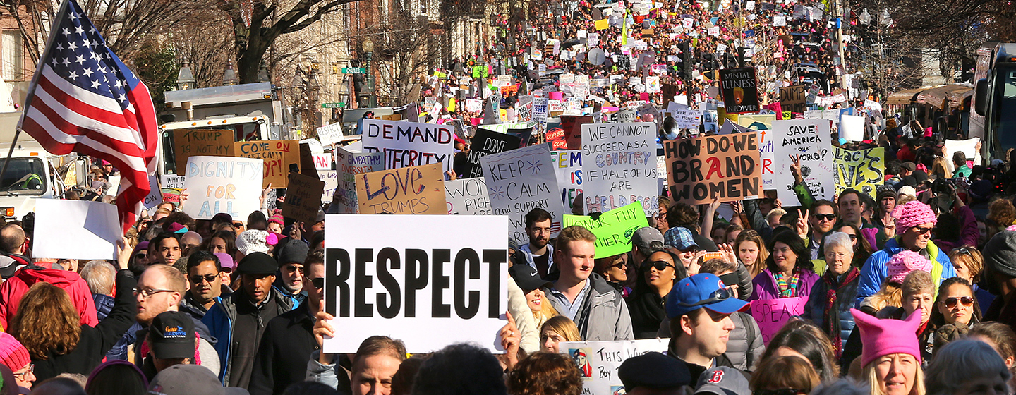 Thousands of people filled Boston Common for the Boston Women’s March.