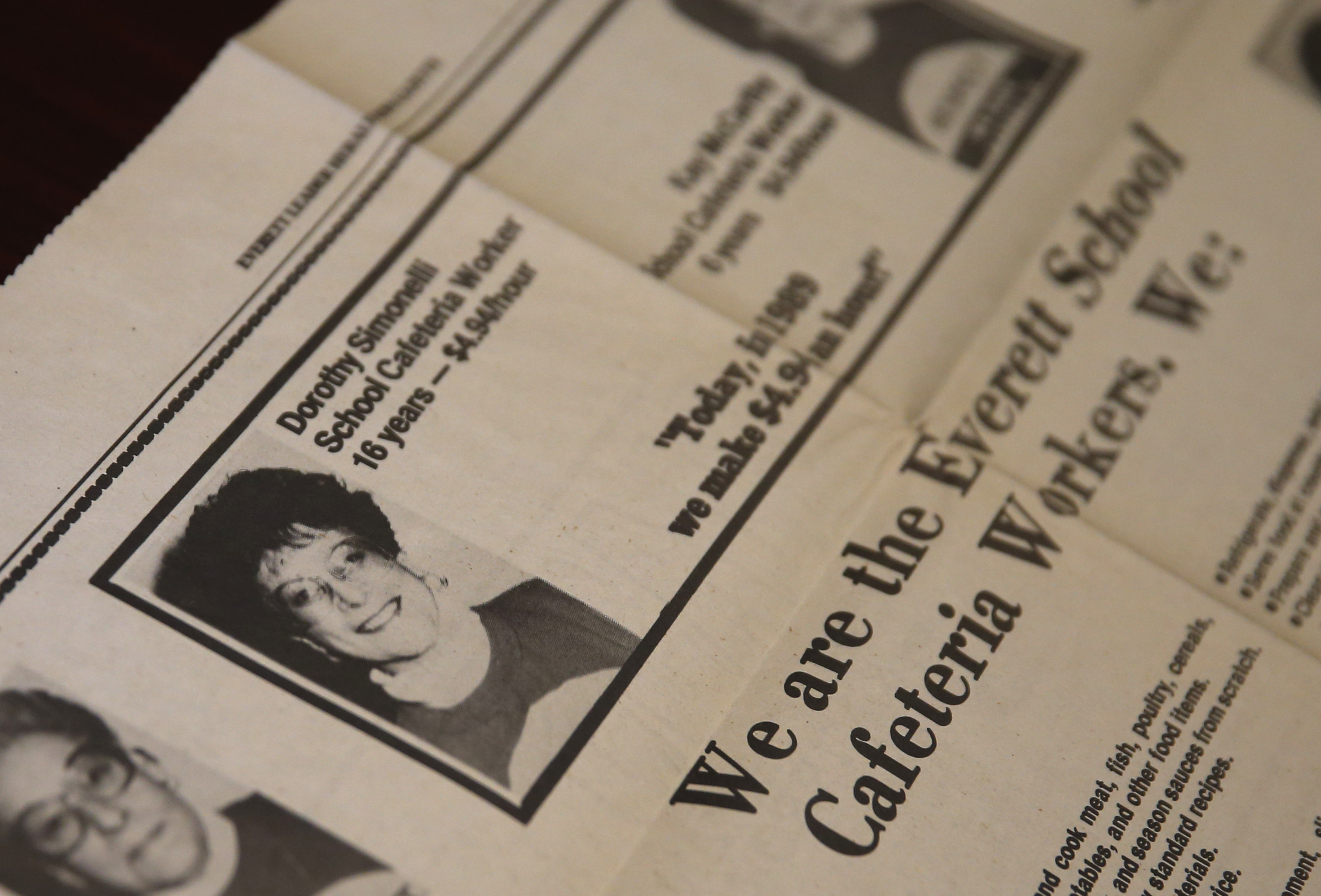 A picture of Dorothy Simonelli from an advertisement that ran in the Everett Leader Herald on March 3, 1989.