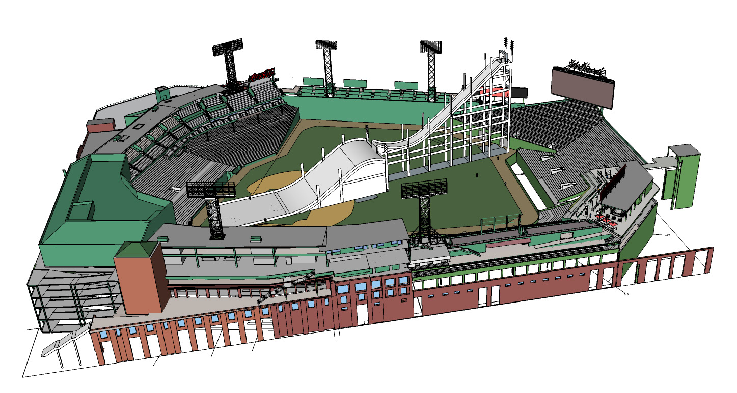 Rendering of the setup of Fenway Park for Big Air.