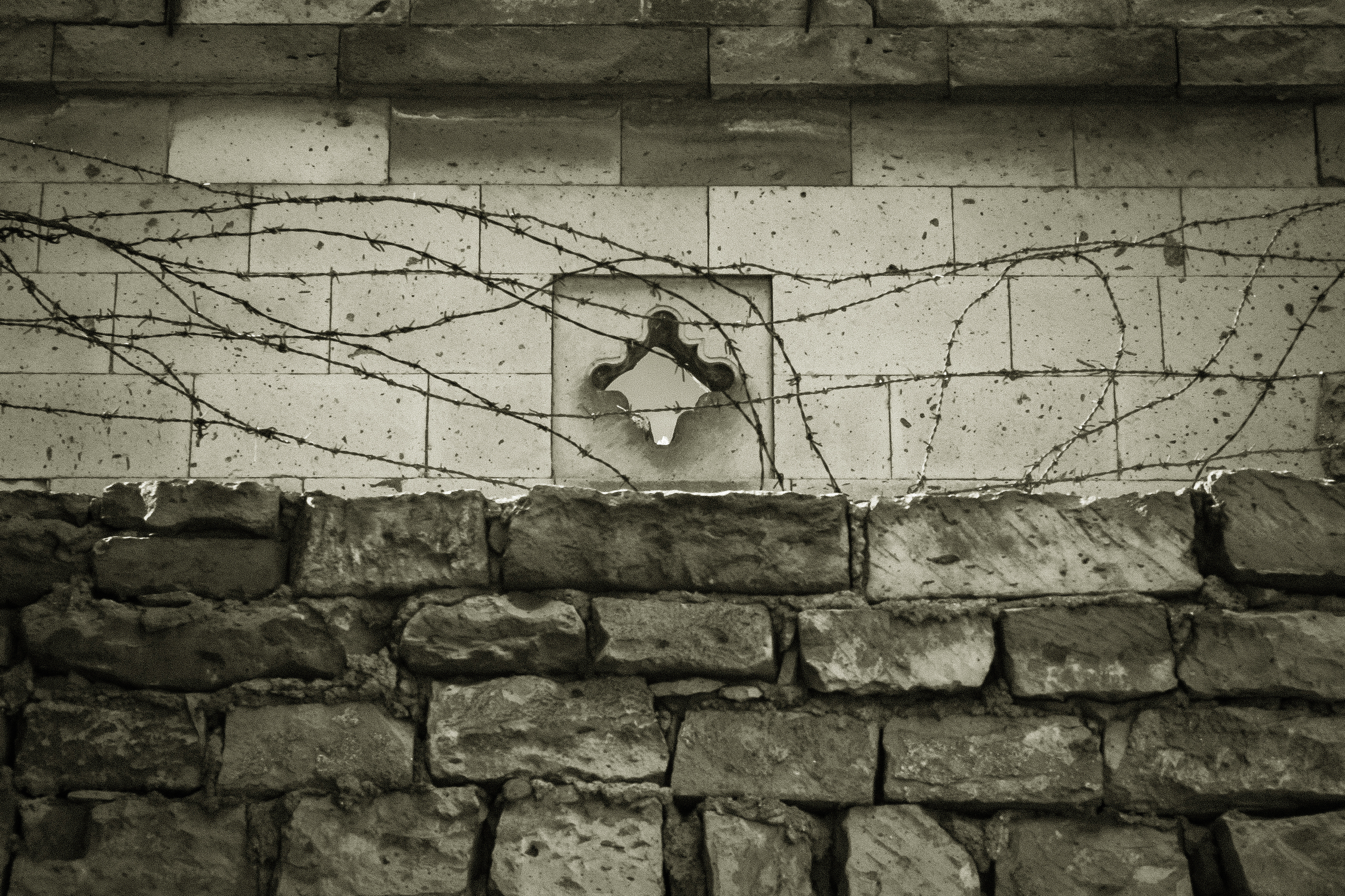 A wall surrounding the Church of Saint Gregory the Illuminator in Kayseri.