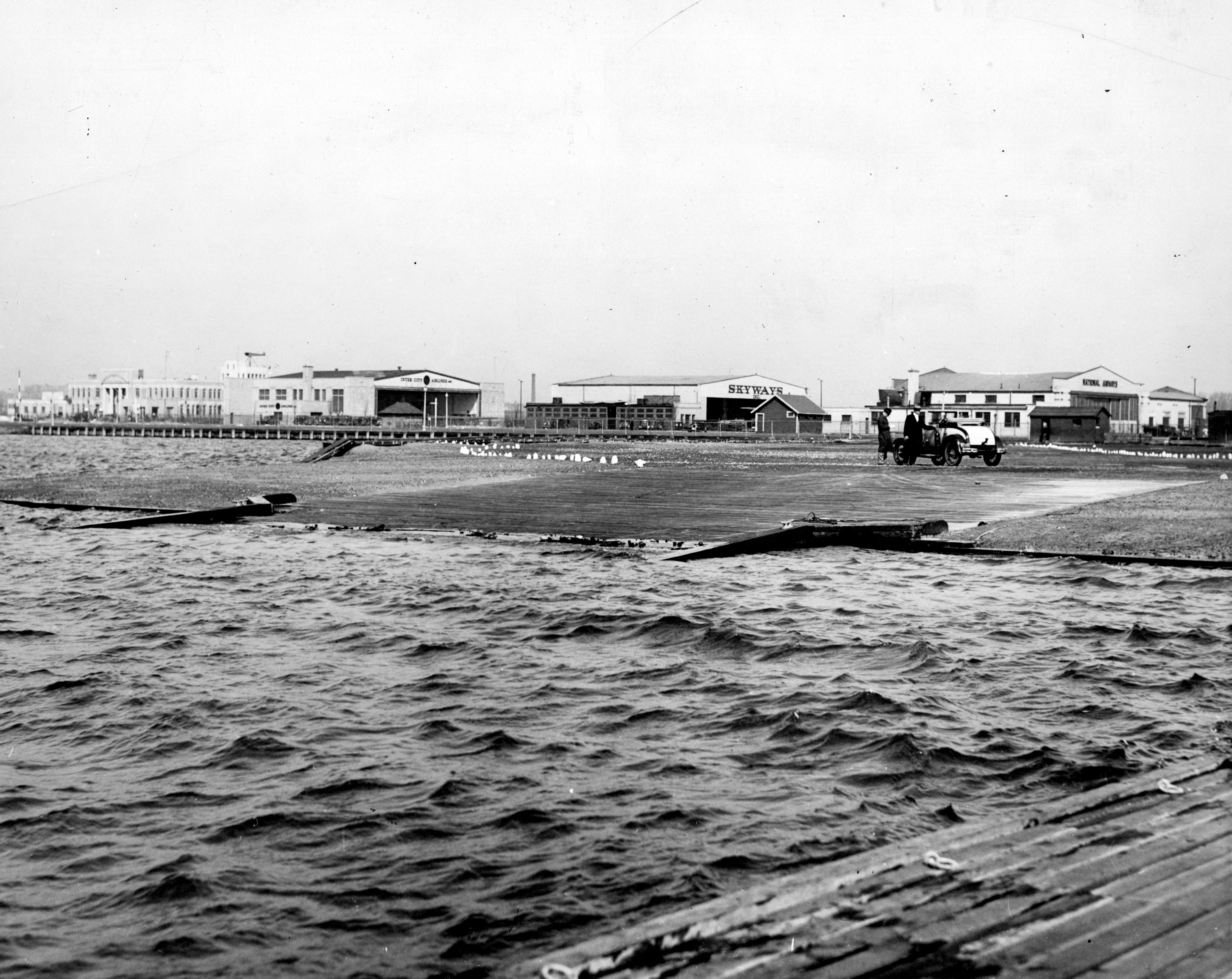 The ramp for sea planes at the Boston Airport in 1935.