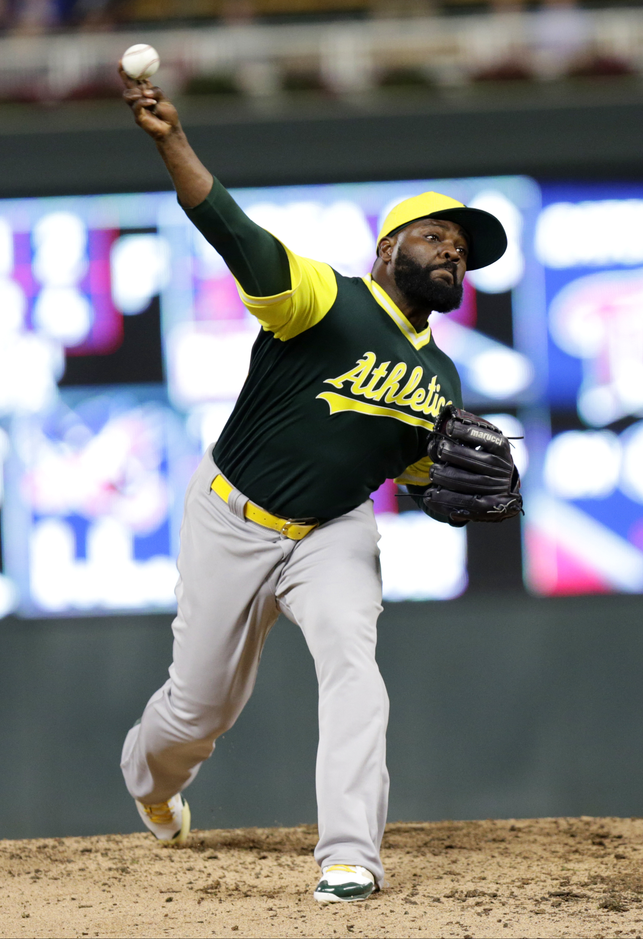 Fernando Rodney has appeared in 11 games for the A’s and has an 0.00 ERA over 11 innings.