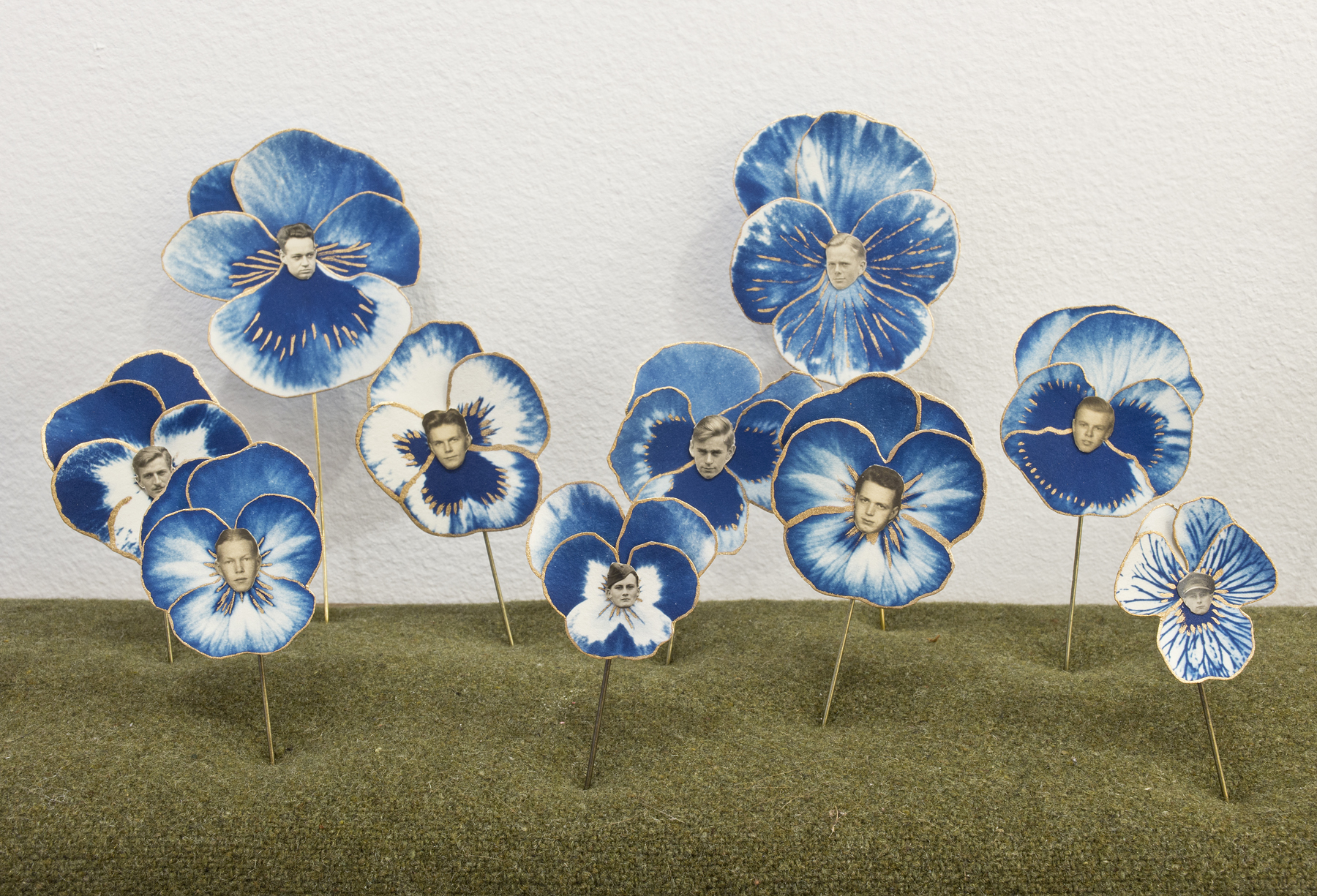 “Pansies” from Caleb Cole’s “Blue Boys & Histories” show.