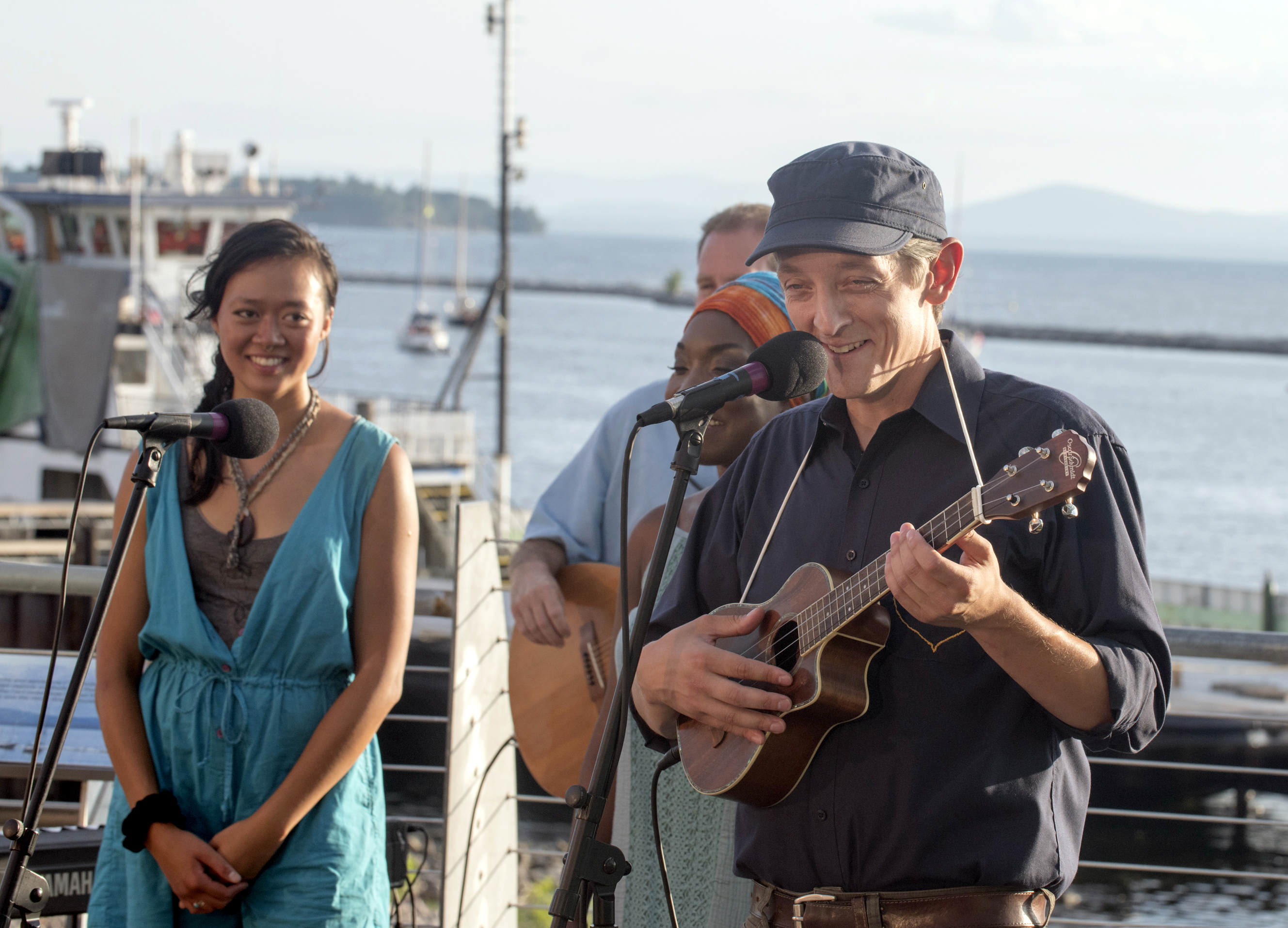 Mister Chris and Friends performed for kids and parents for a Vermont PBS Kids program.