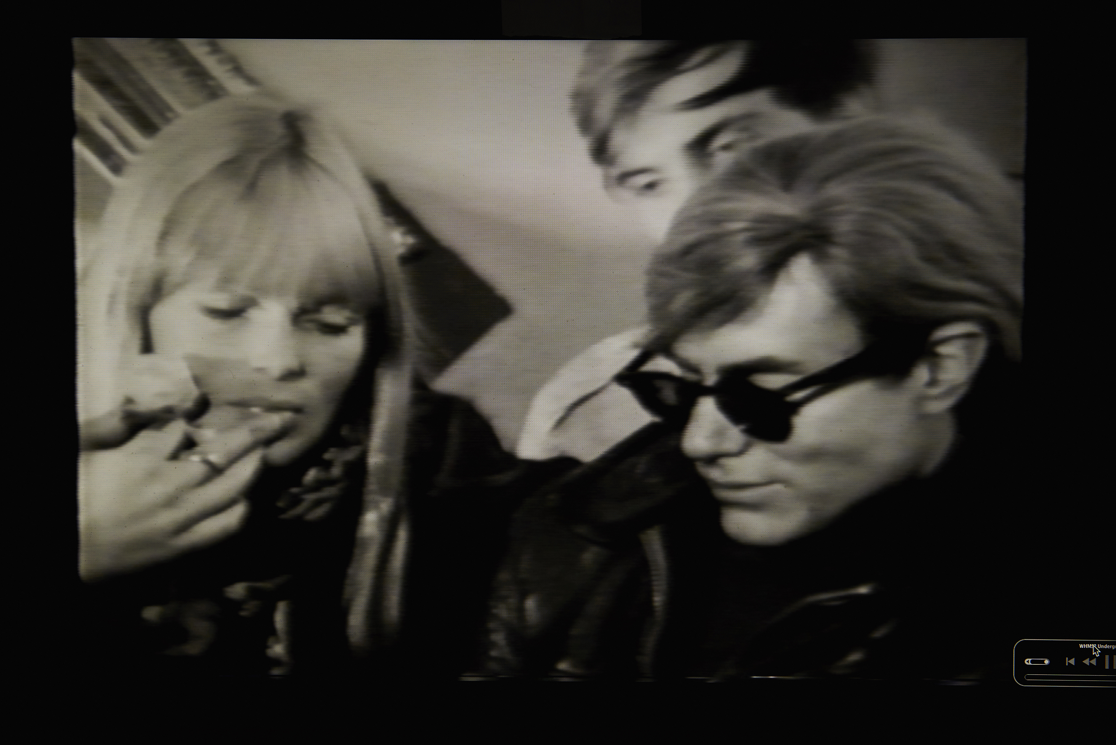 Guests on the show included the singer Nico (left) and Andy Warhol (right).