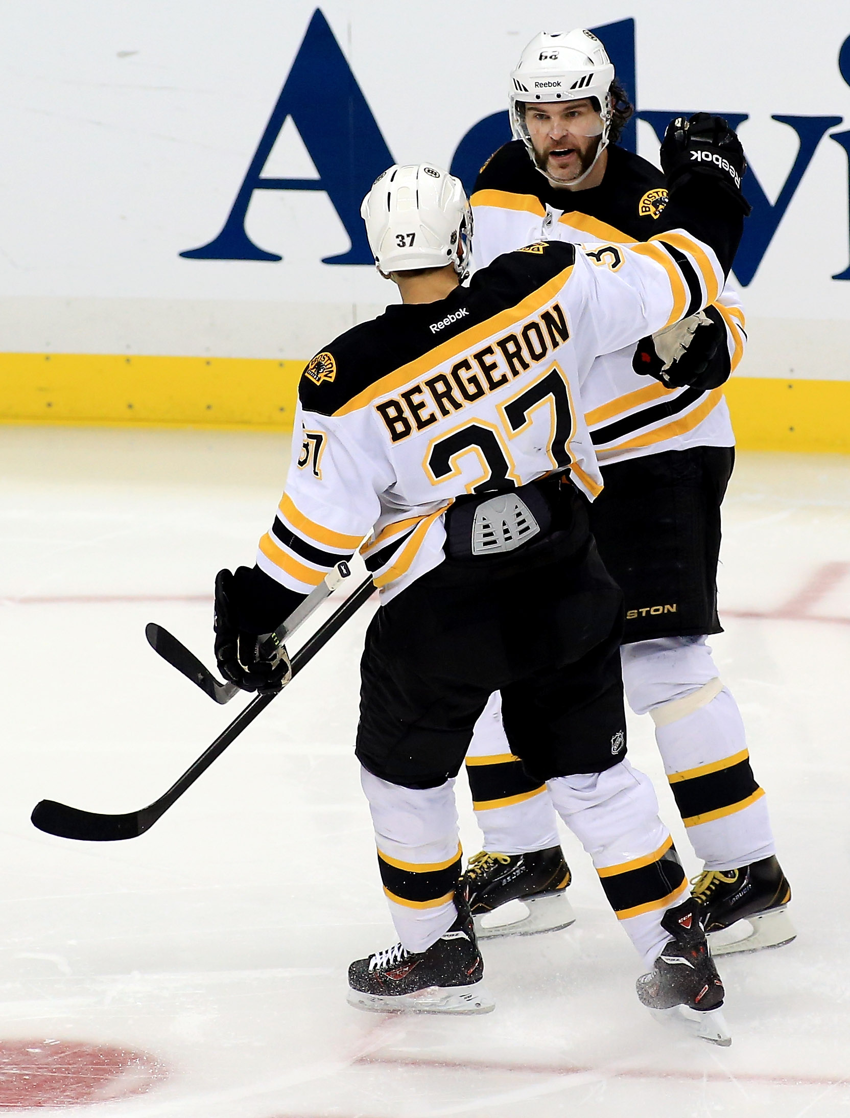 Jaromir Jagr had a helper on Patrice Bergeron’s third-period goal in Game 2.