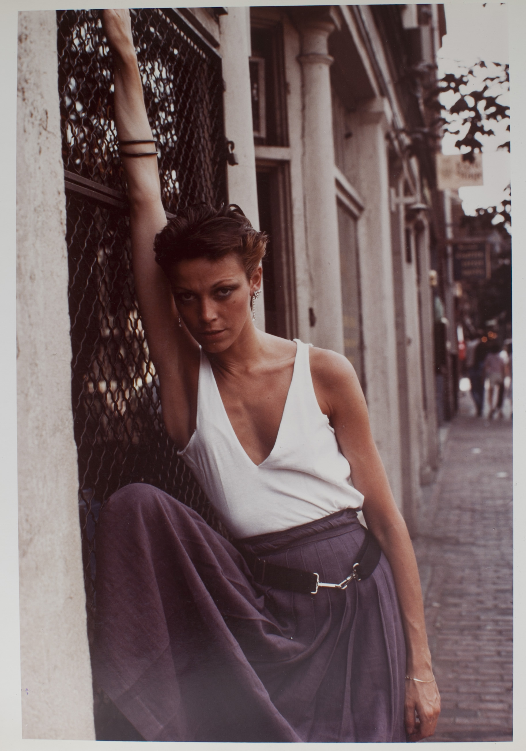 A favorite photograph of herself is this one of her on Charles Street, taken by Arbus before she left Boston for New York and pursued street fashion photography.