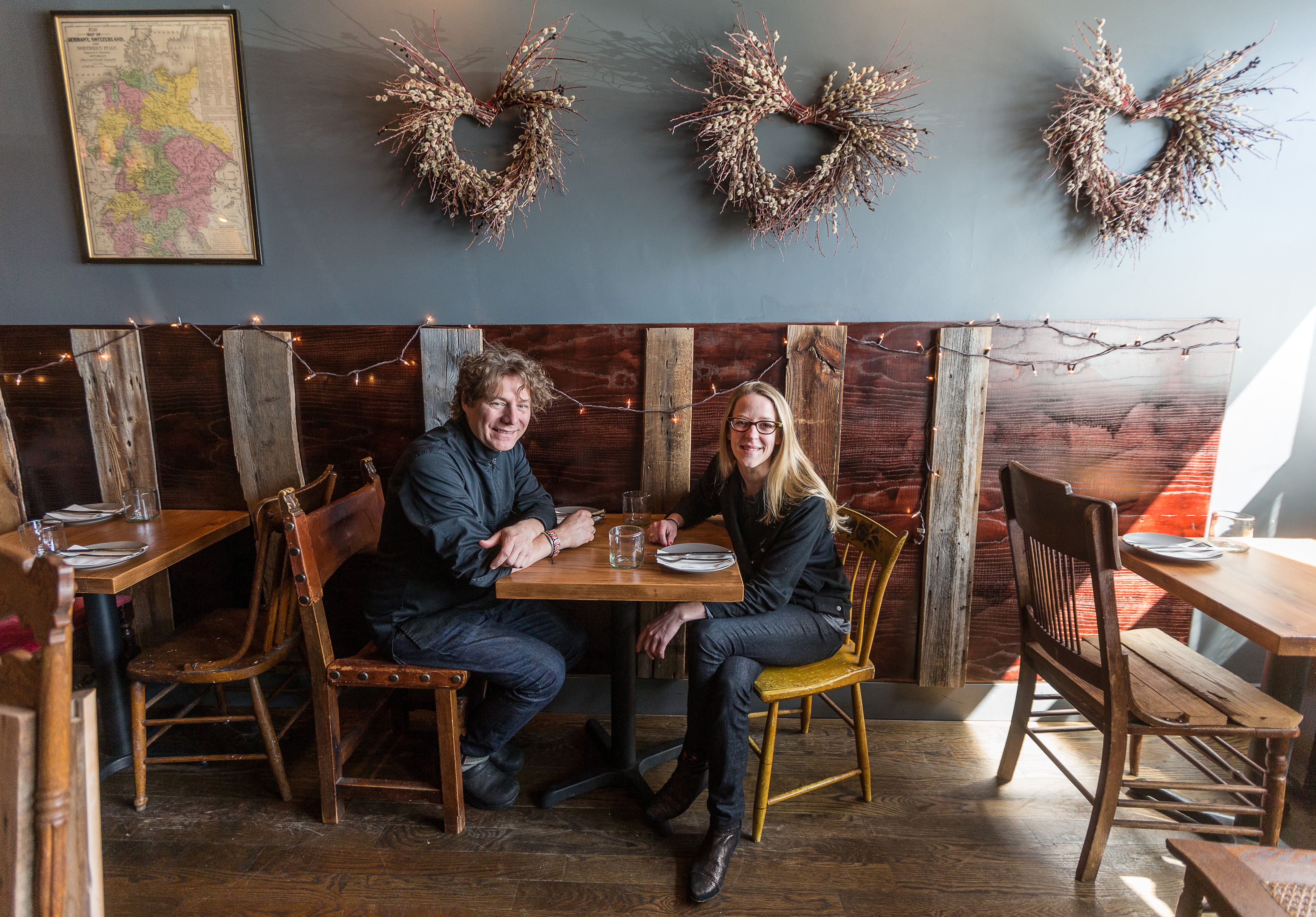 Bronwyn chef Tim Wiechmann and general manager Bronwyn Wiechmann added soundproofing to help reduce noise at their Somerville restaurant.
