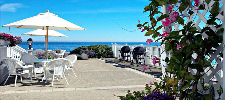 The sprawling Bass Rocks Ocean Inn in Gloucester.