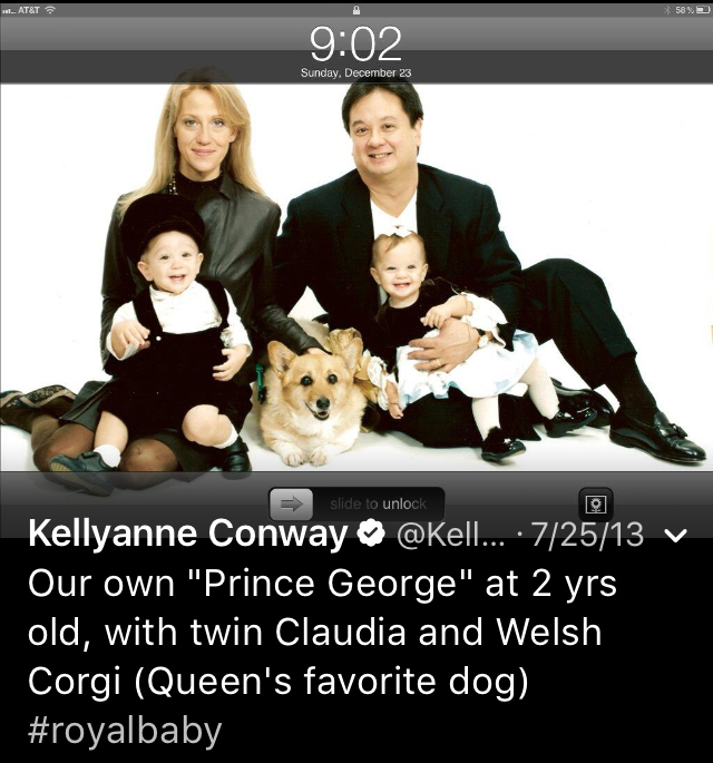 A family photo on the Twitter account of White House Counselor Kellyanne Conway.