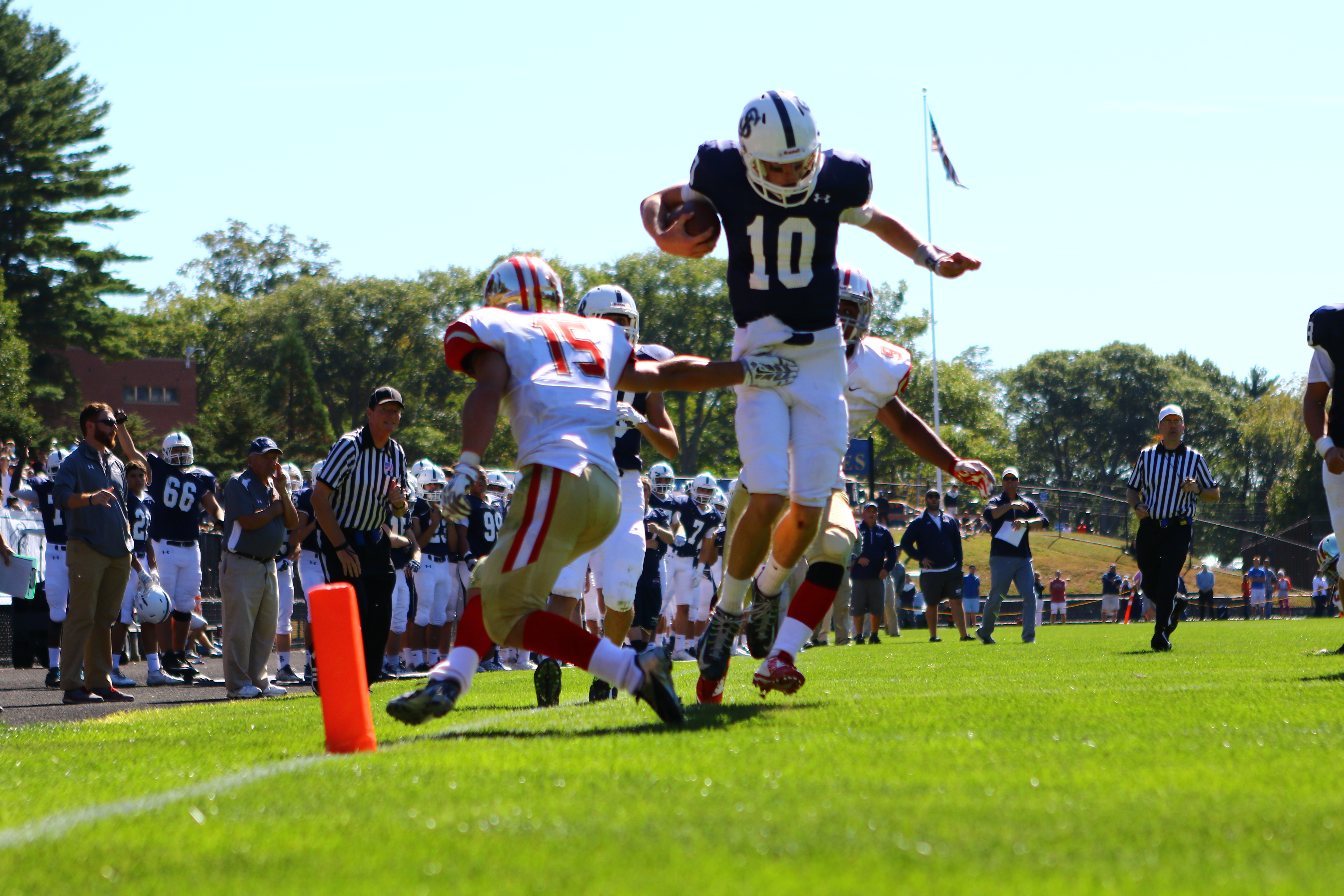 Oliver Eberth carried the ball 10 times for 113 yards.