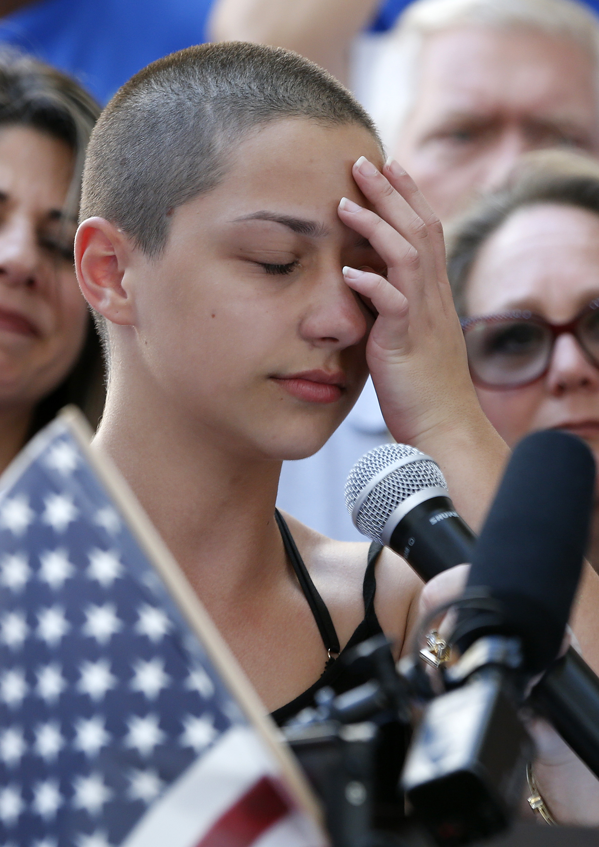 Student Emma Gonzalez also spoke at the rally.