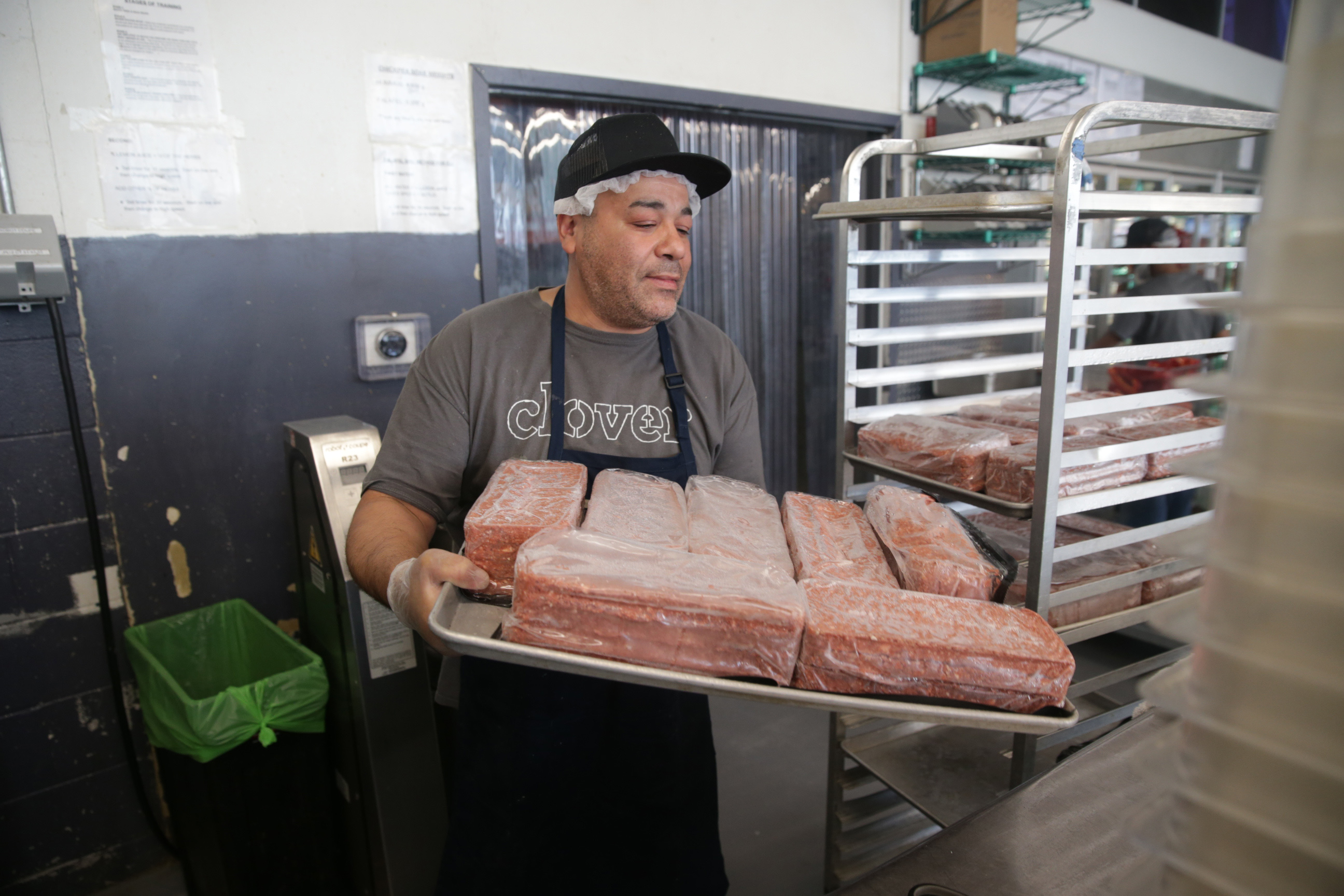 Abby Hakmi of Clover Food Labs, which is still receiving the Impossible Foods product.