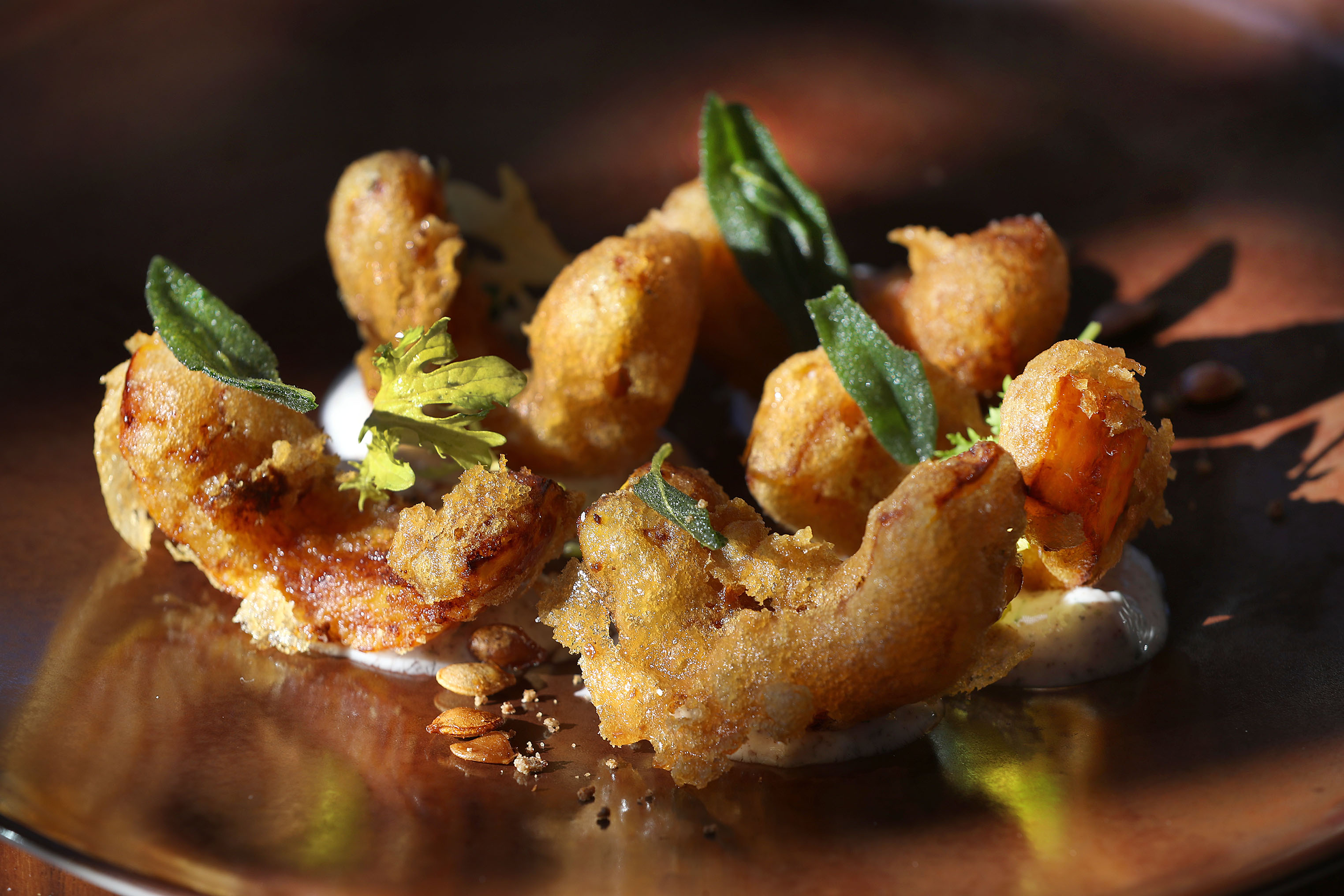 Persimmon's tempura squash.