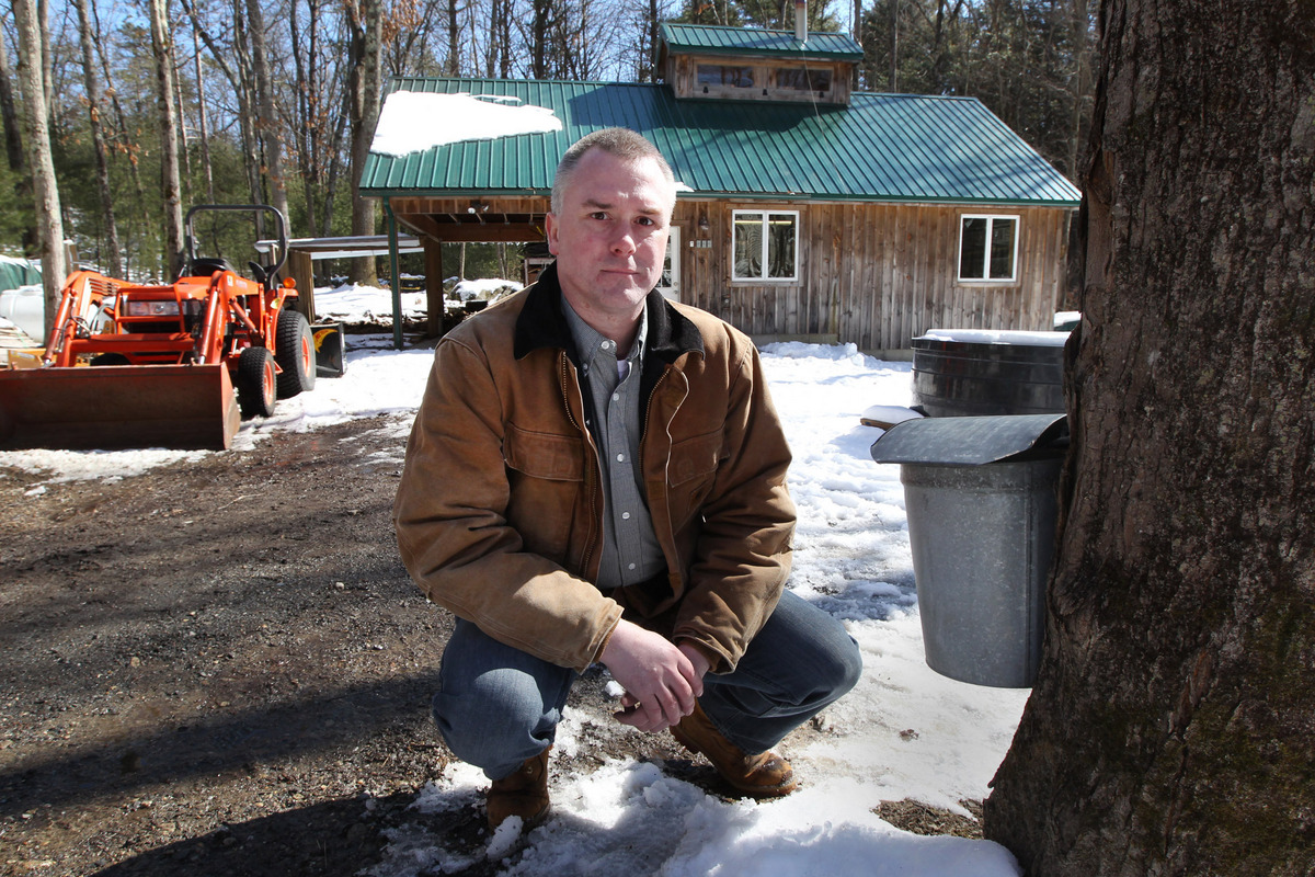 Paul Boulanger of Turtle Lane Maple Farm said tapping his trees during this mild winter will be too onerous and costly.