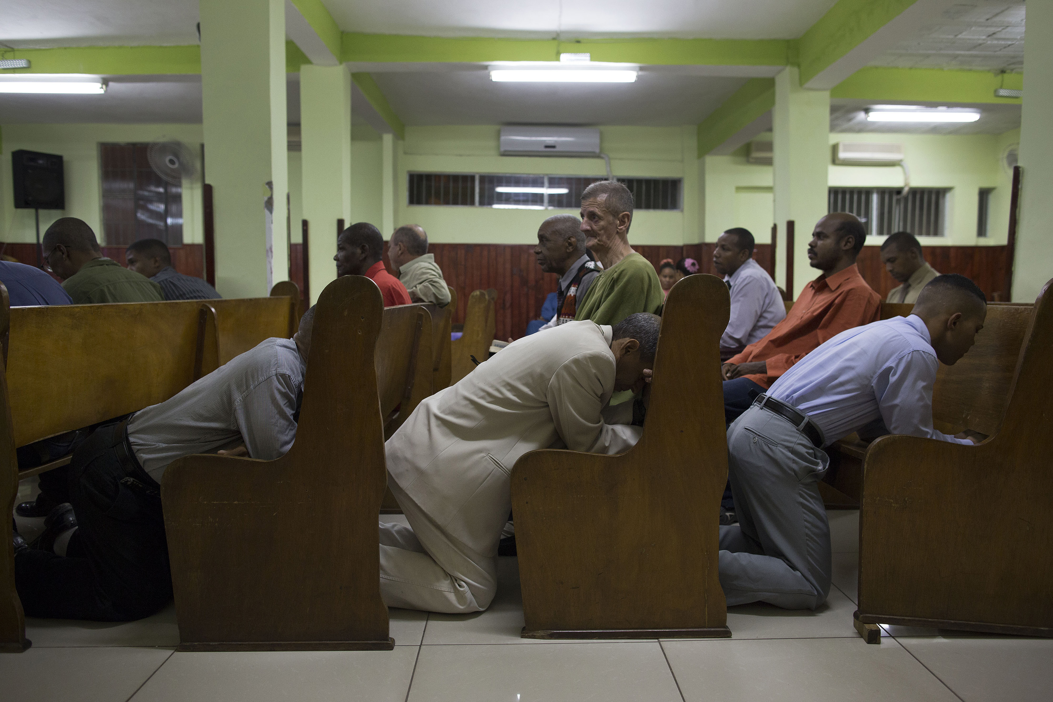 Services at the Assemblies of God Ministry of Restoration church in Rio de Janeiro.