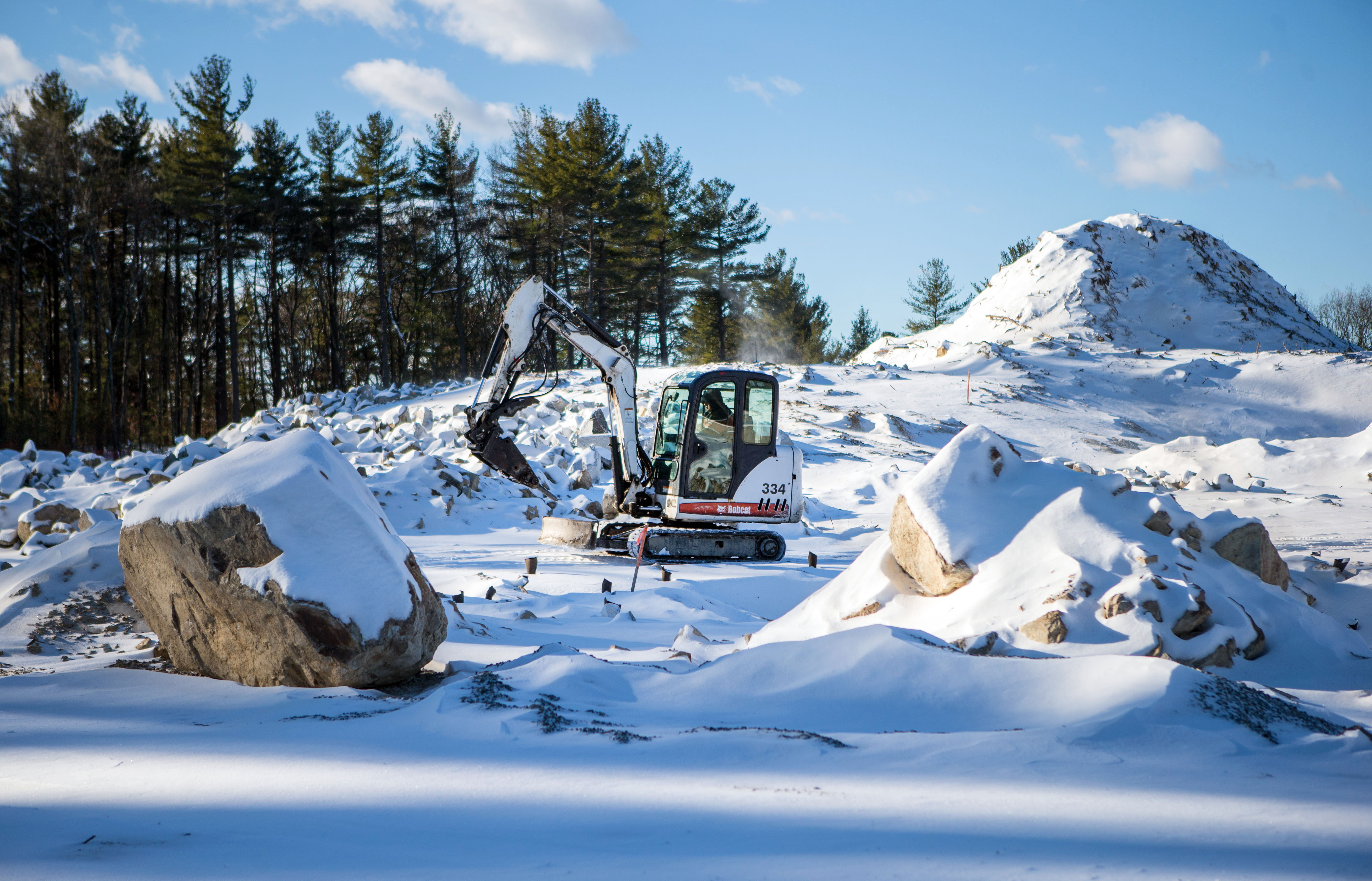 The Groton construction site for the future temple.