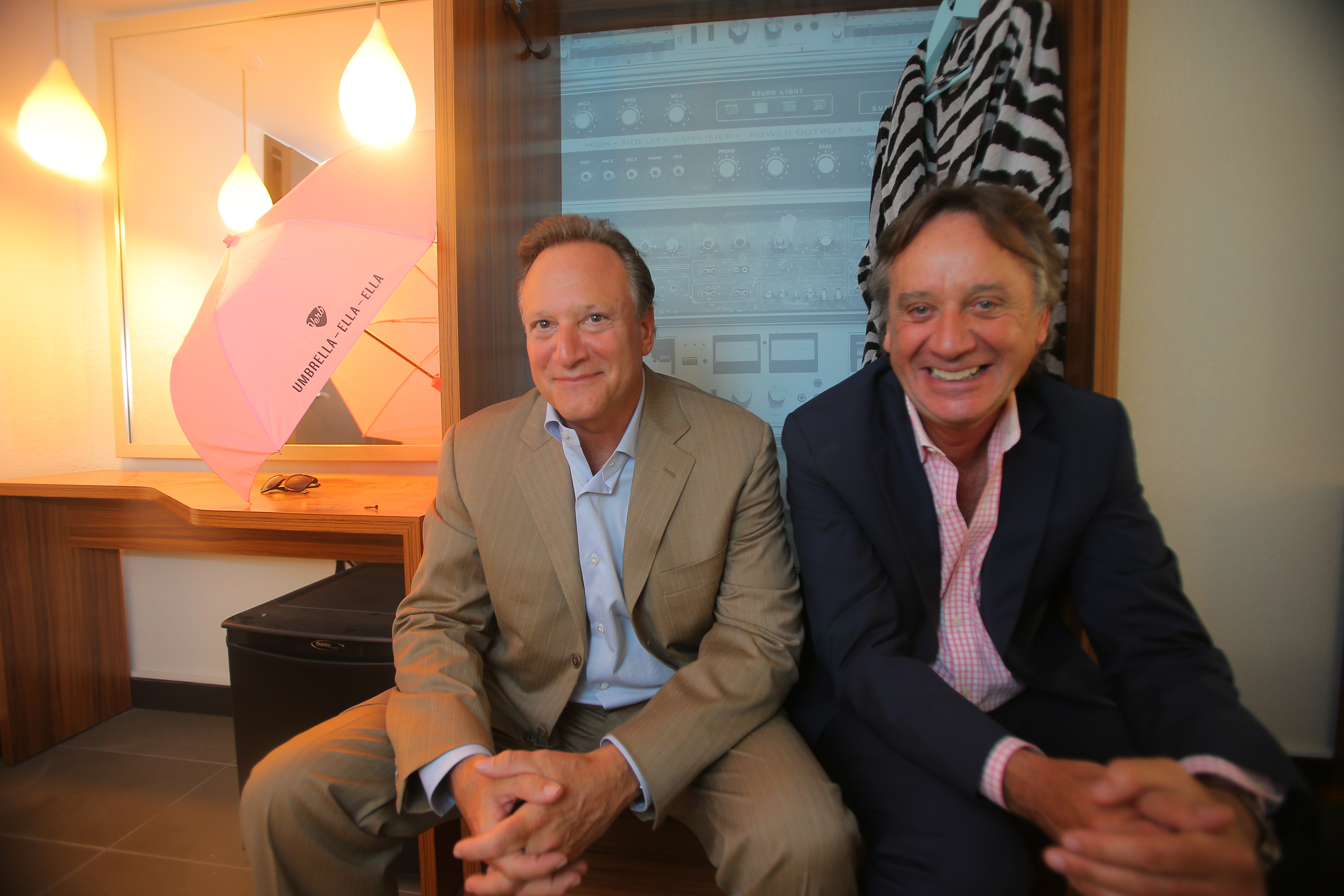 Developer Steve Samuels (left) and hotelier Robin Brown collaborated on the Verb hotel.