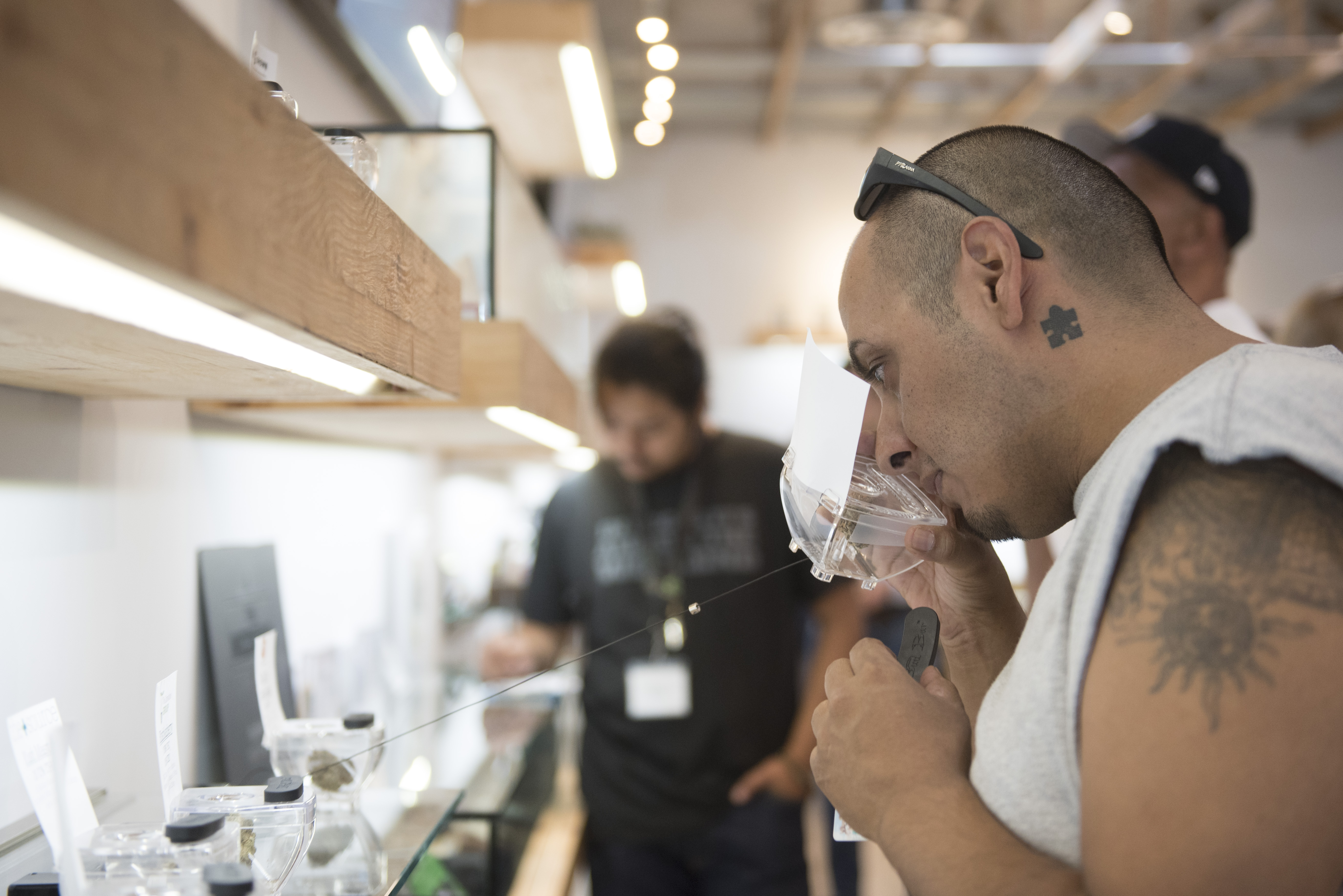 Daniel Garcia smelled marijuana flower at The Source.