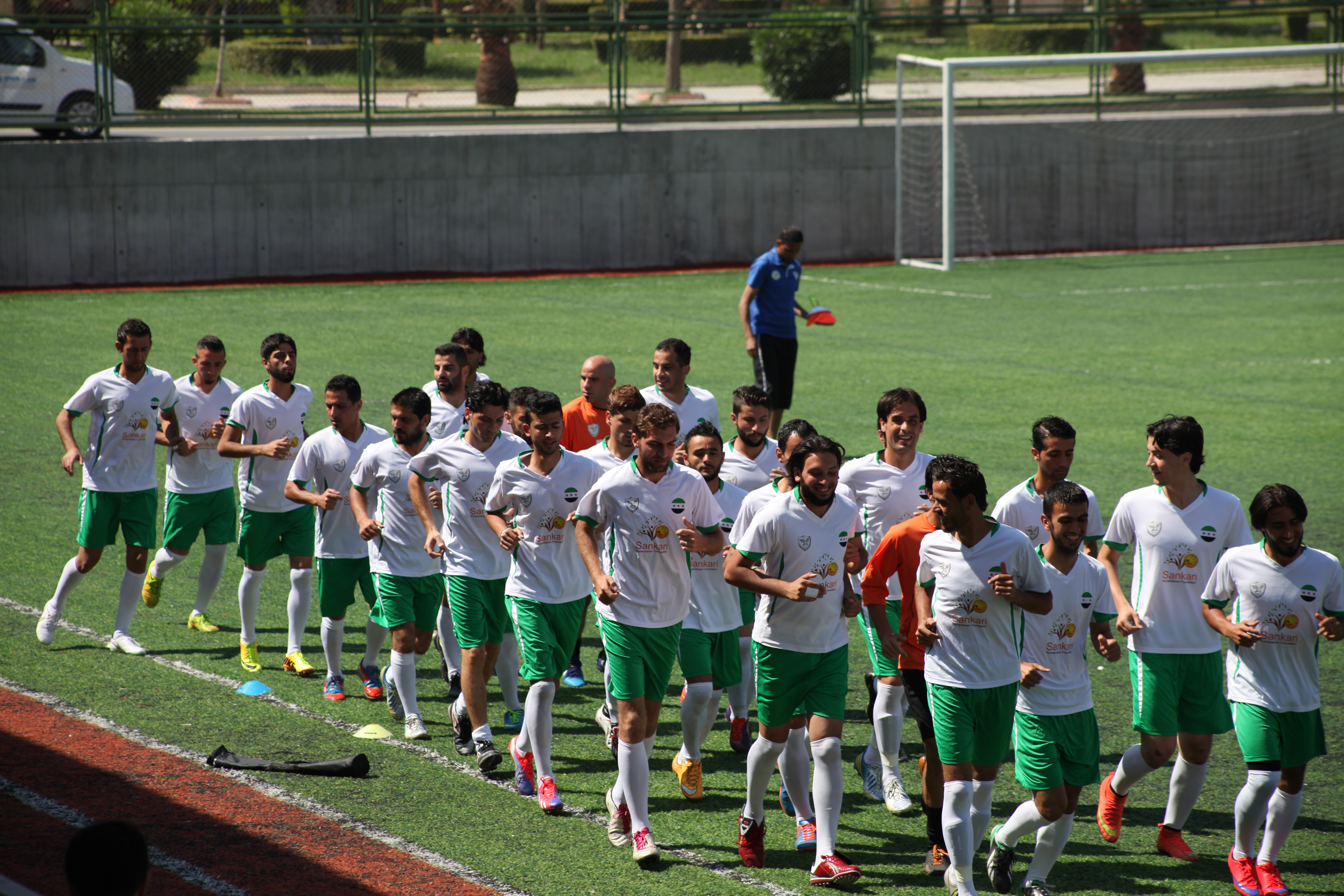 The Syrian National Soccer Team in Exile trained in Turkey.