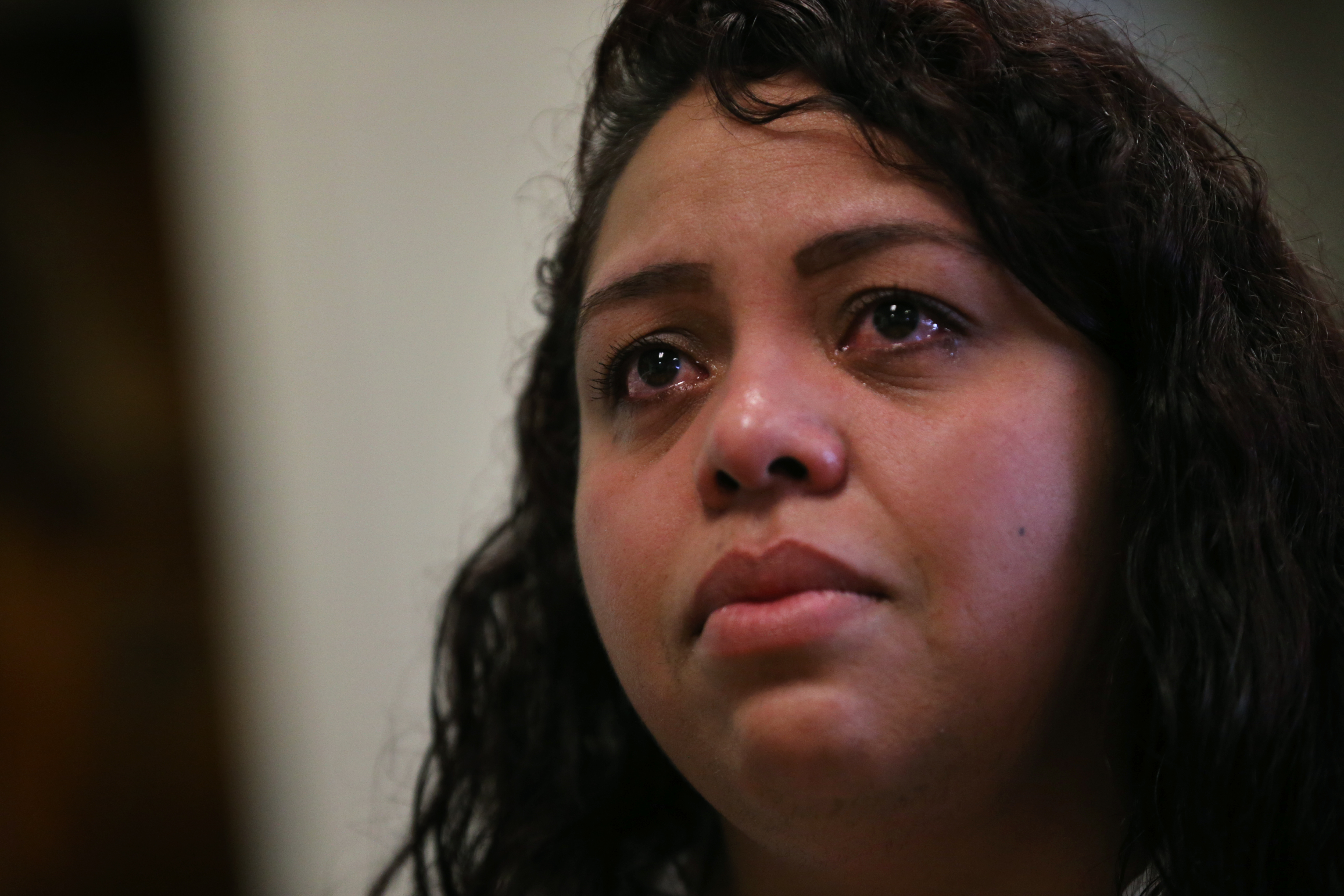 Maria Orozco, the daughter of migrant workers who now is a US citizen, works with immigrant families at the Geneseo Migrant Center in Leicester, N.Y.