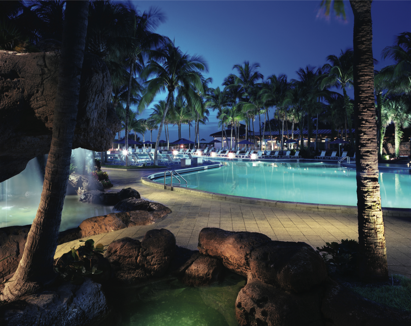 The Marriott’s pool boasts waiter service.