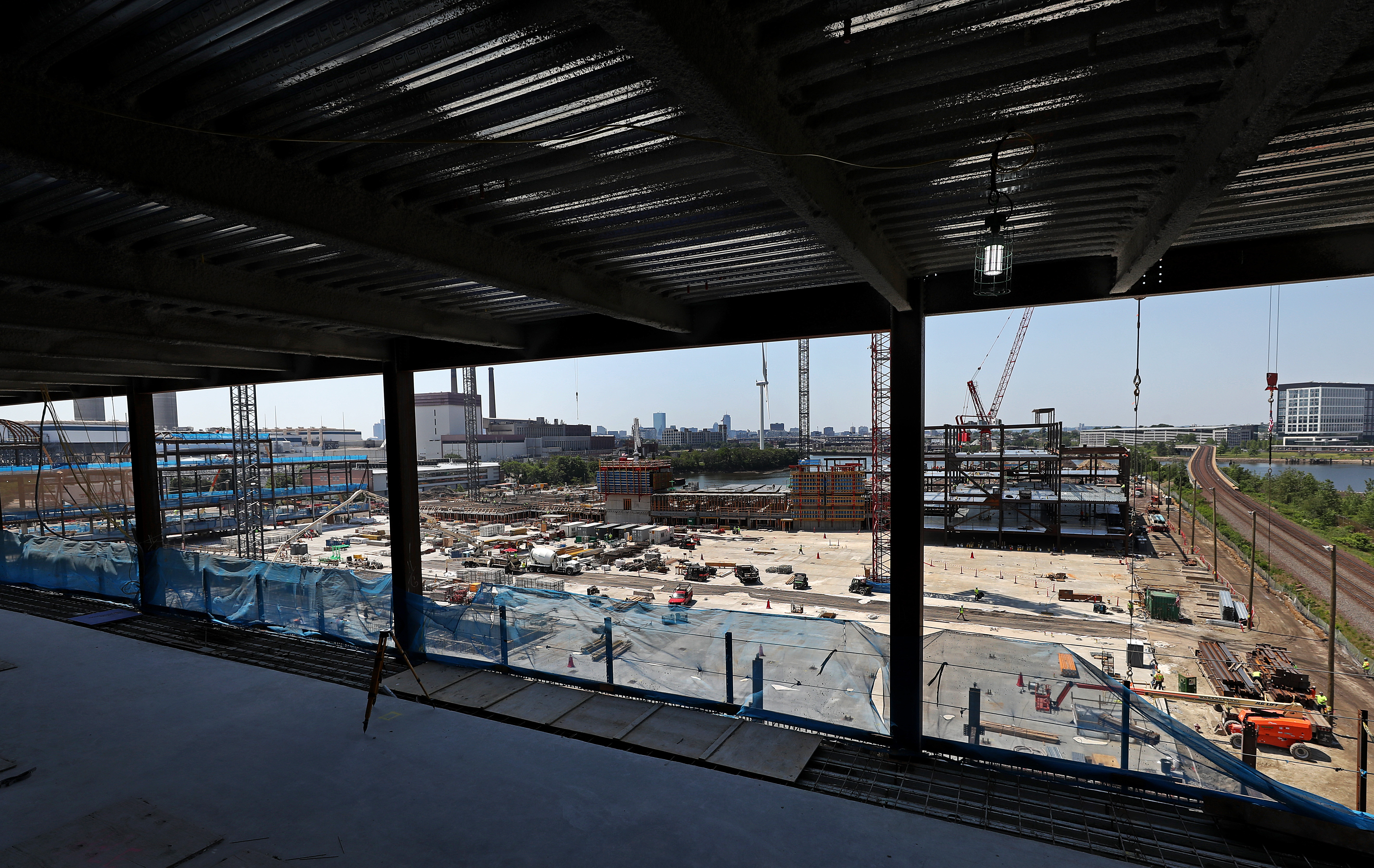About 200,000 cubic yards of concrete will be used on the site.