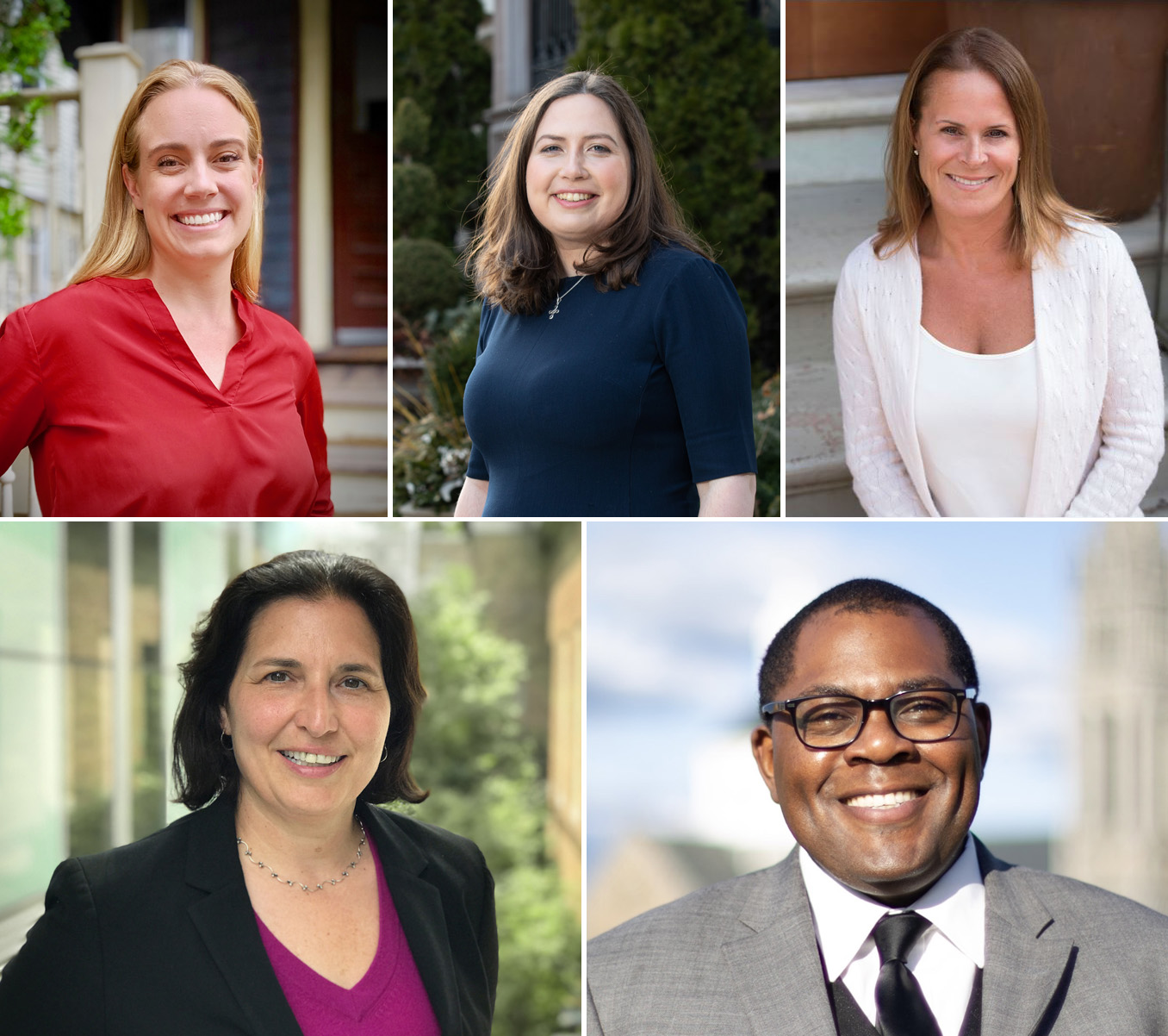 Top row, from left: Hélène Vincent, Priscilla Kenzie Bok, Jennifer Ann Nassour. Bottom row, from left: Kristen Mobilia, Montez David Haywood.