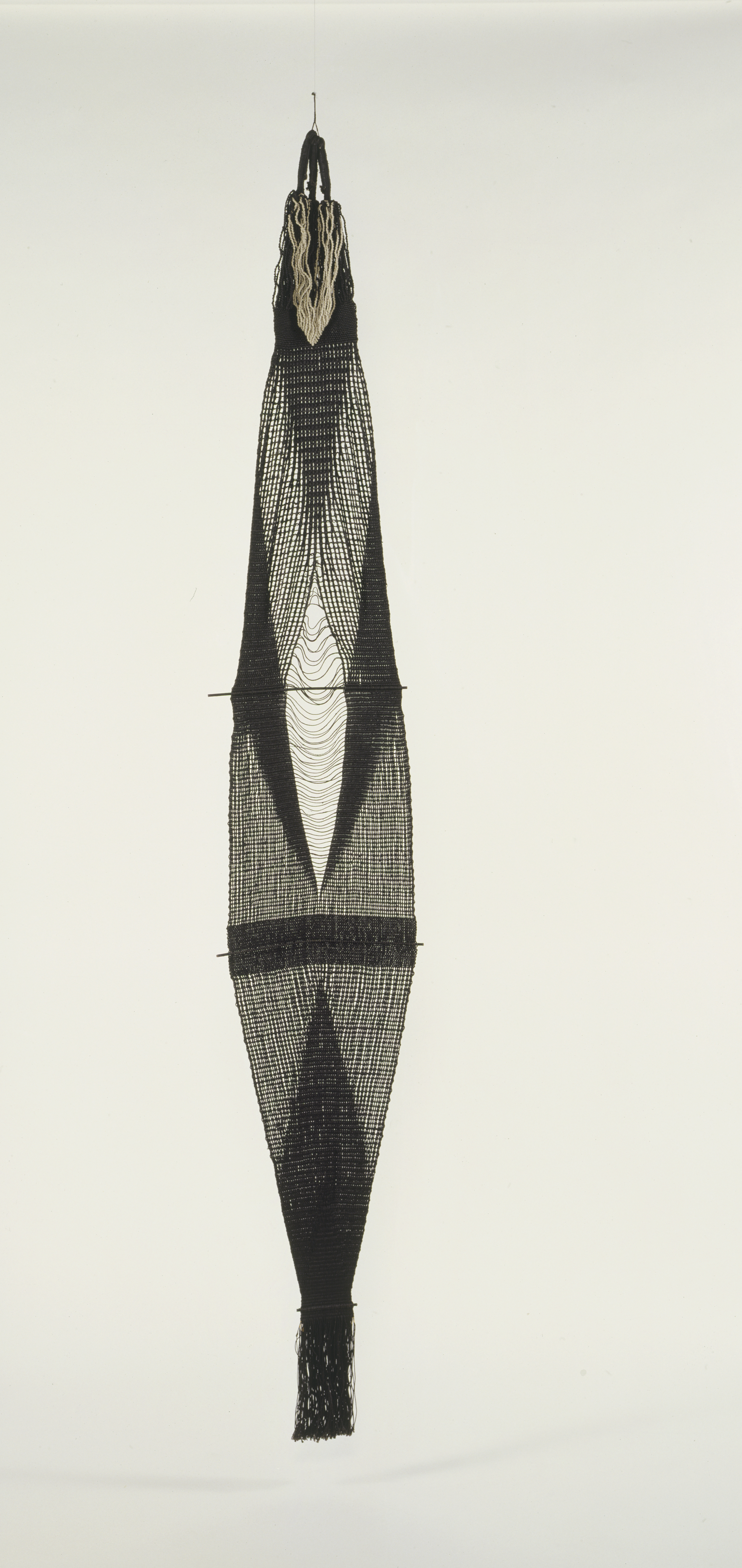 Lenore Tawney’s “Black Woven Form (Fountain).”