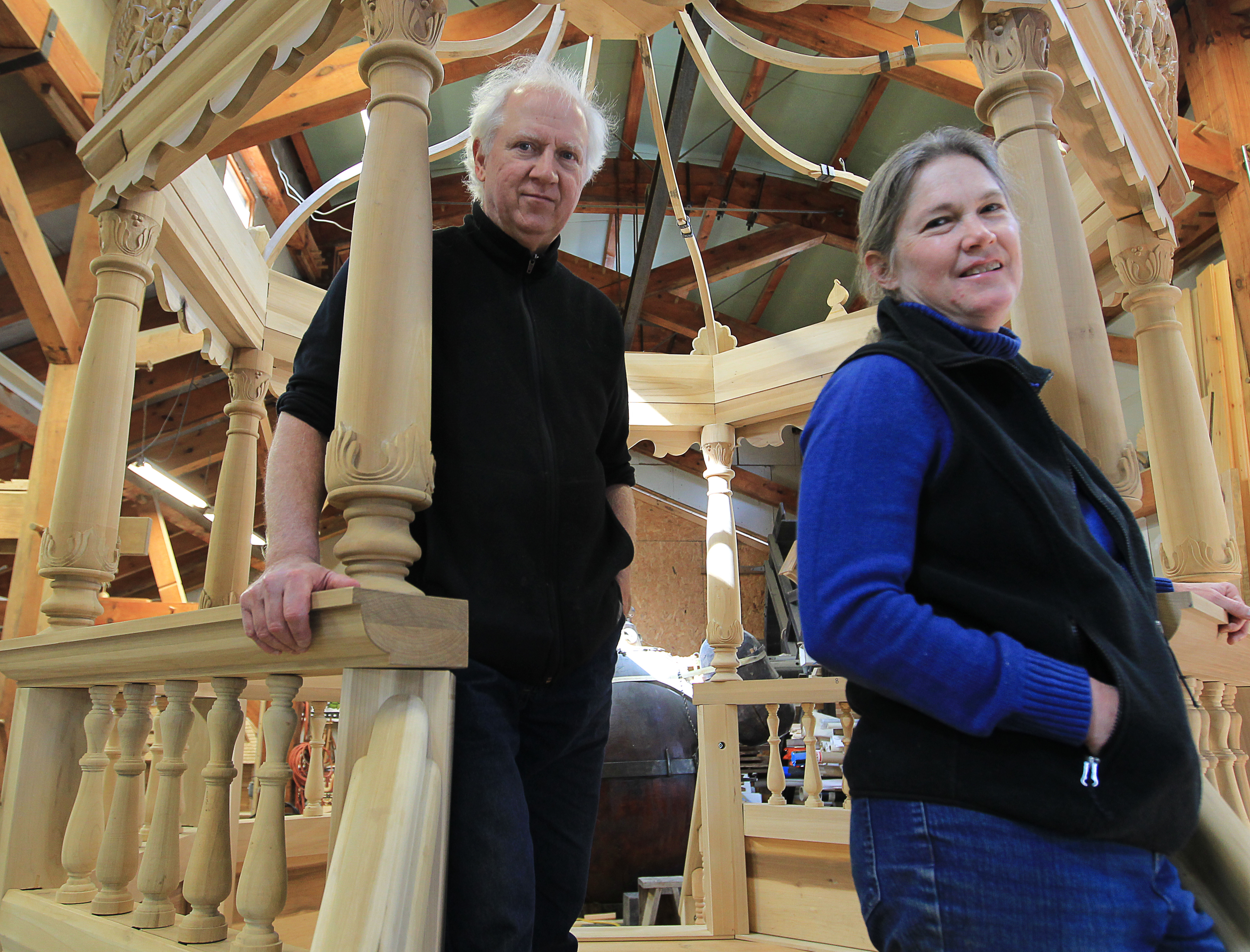 Artist Rick and Laura Brown at their studio in Hanover.