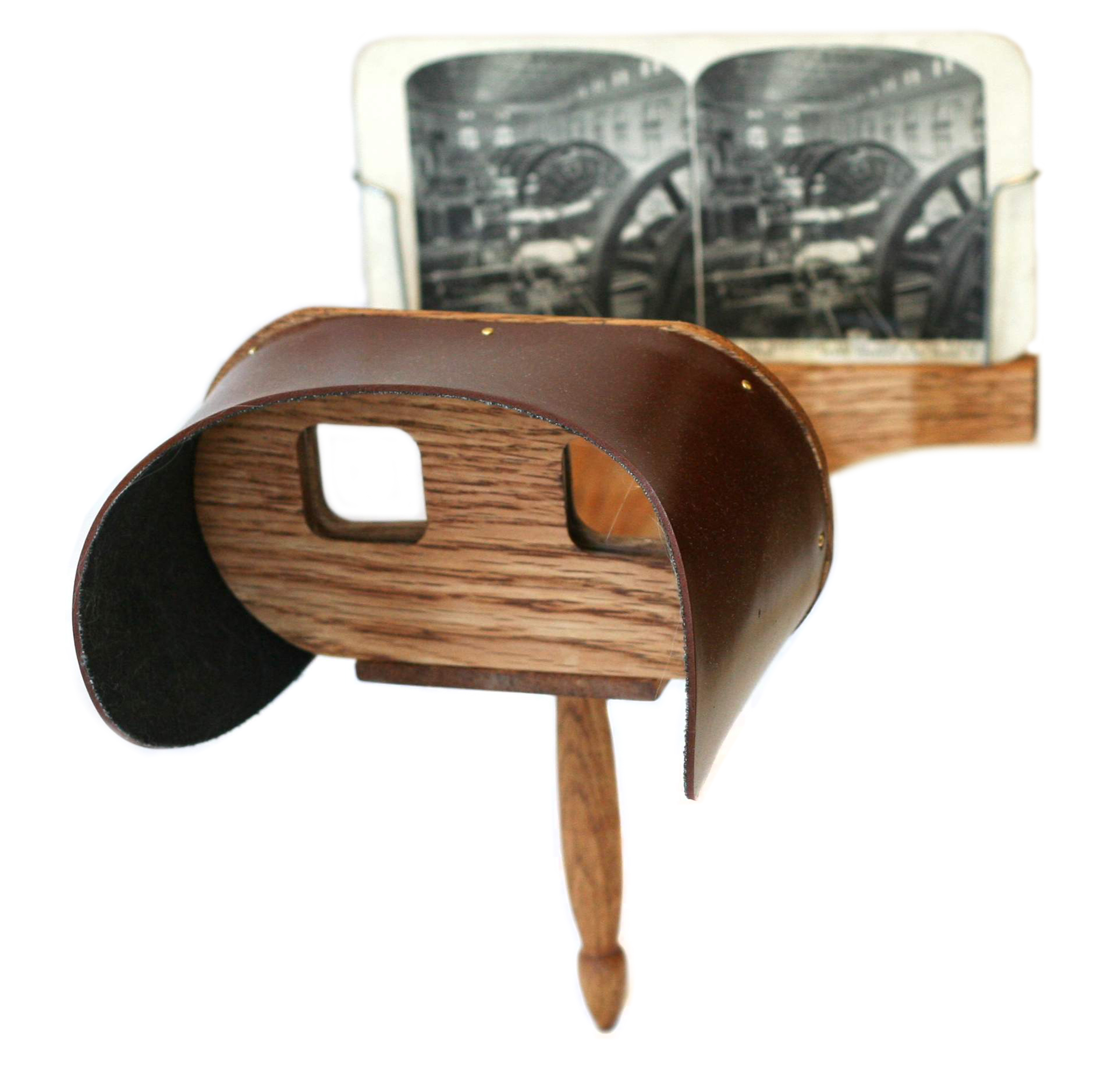 A reproduction Holmes stereoscope.