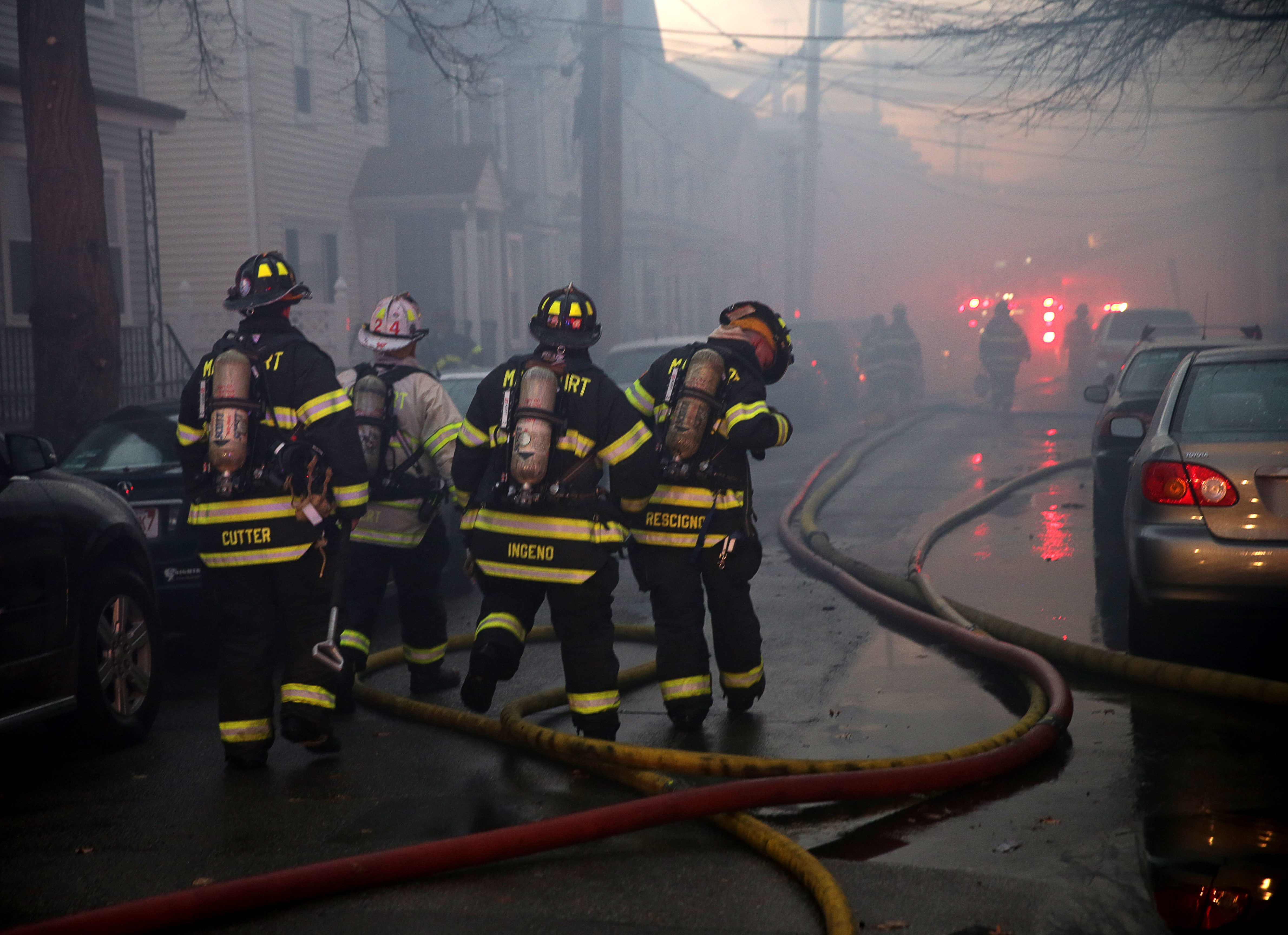 Firefighters headed to the scene.