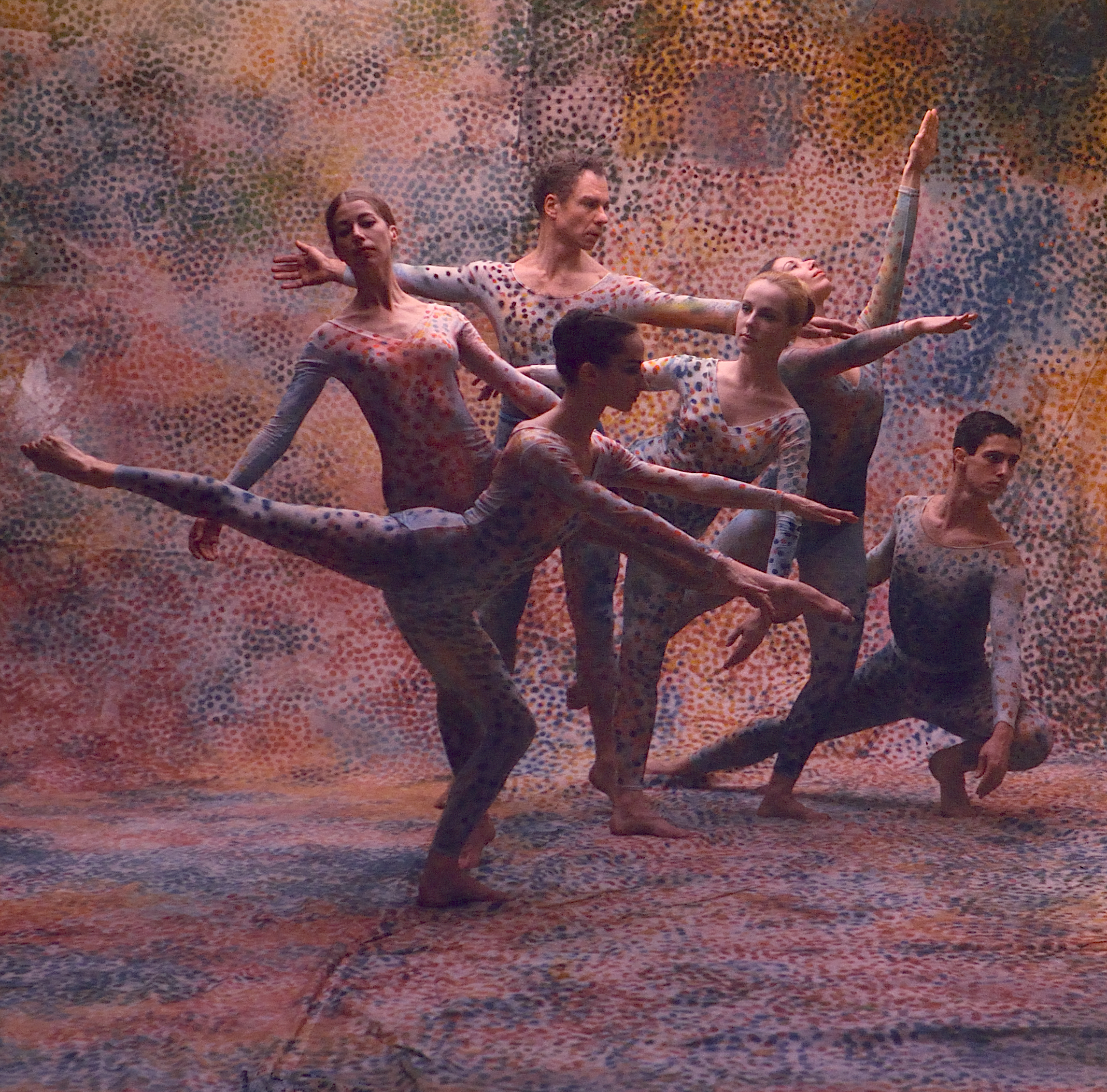 The original Merce Cunningham Dance Company. Cunningham in rear, second from left.