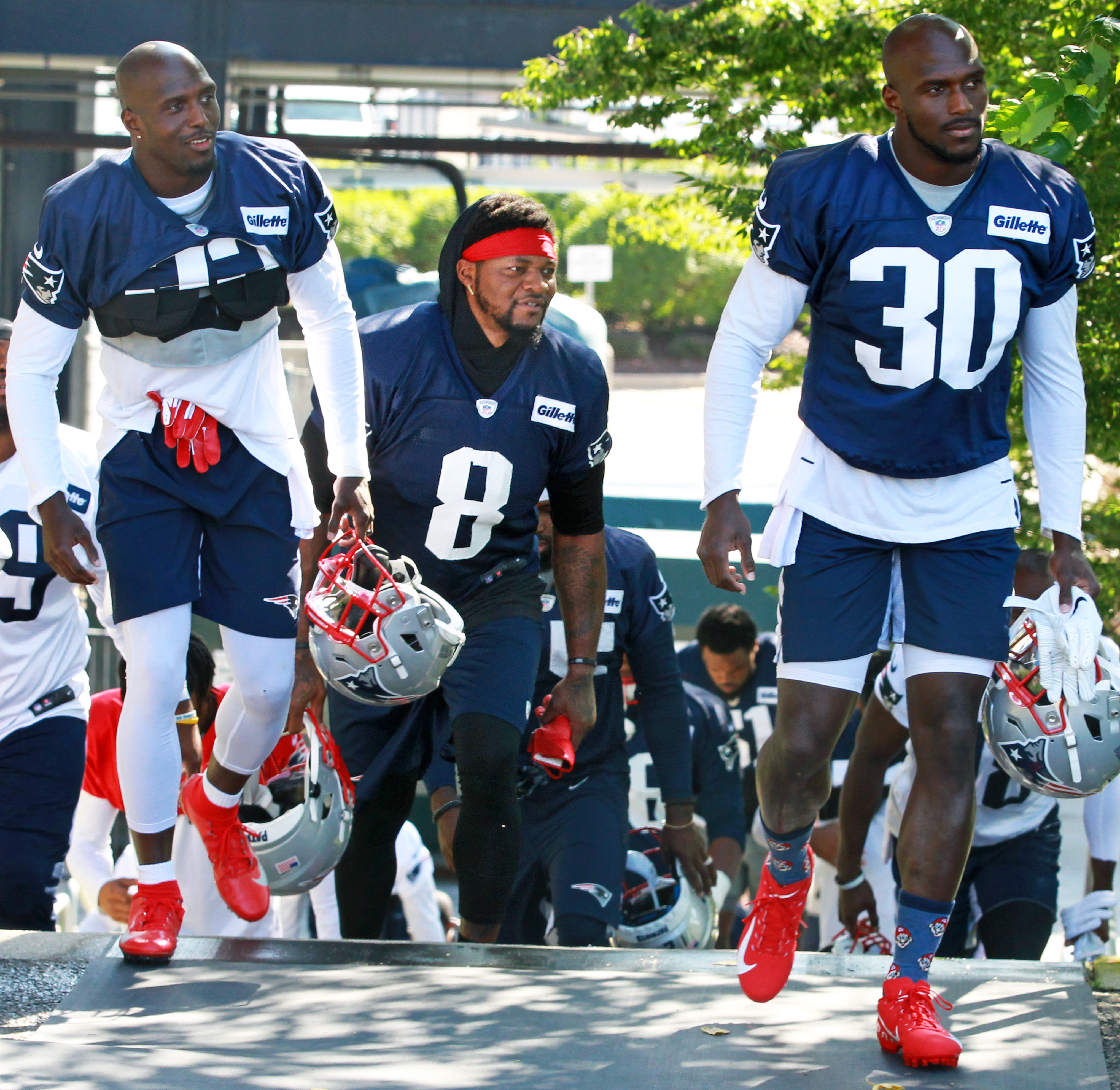 Devin (left) and Jason McCourty have spent the last two seasons together on the Patriots’ roster.