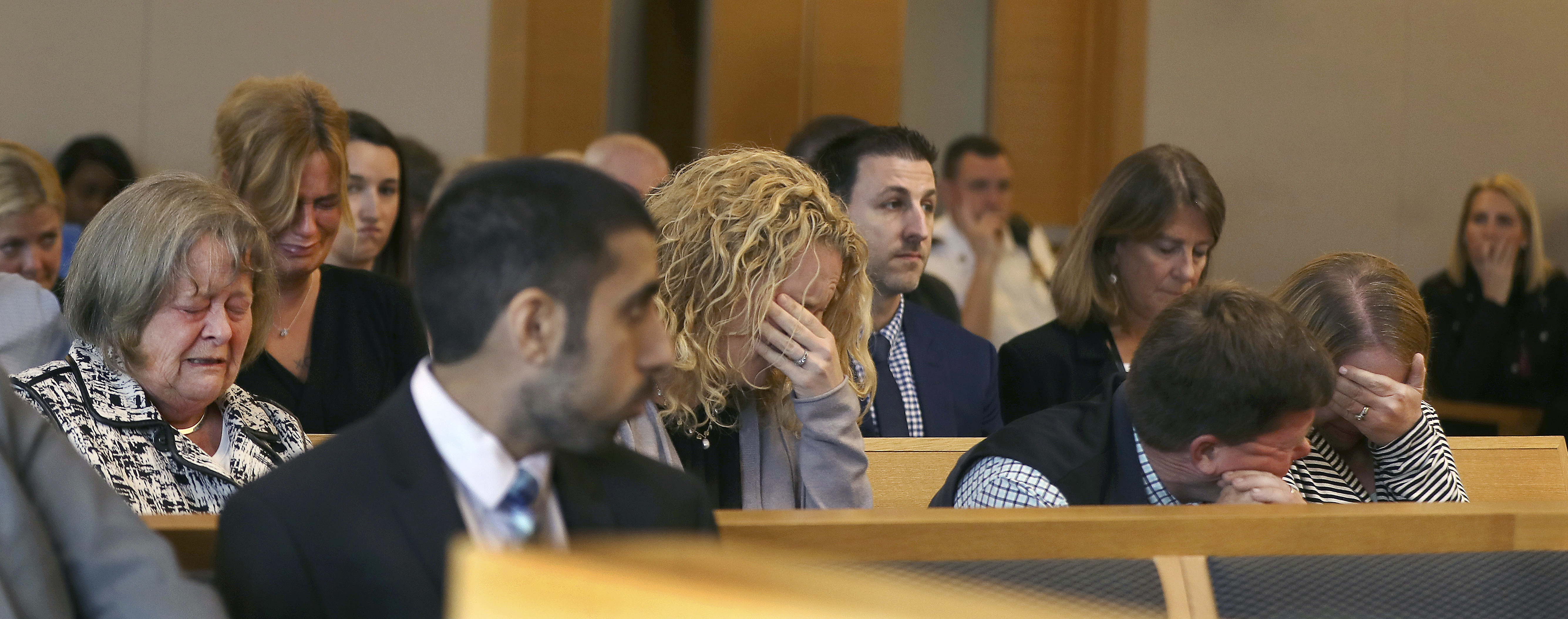 Relatives of Conrad Roy began weeping as crime scene photos were shown.