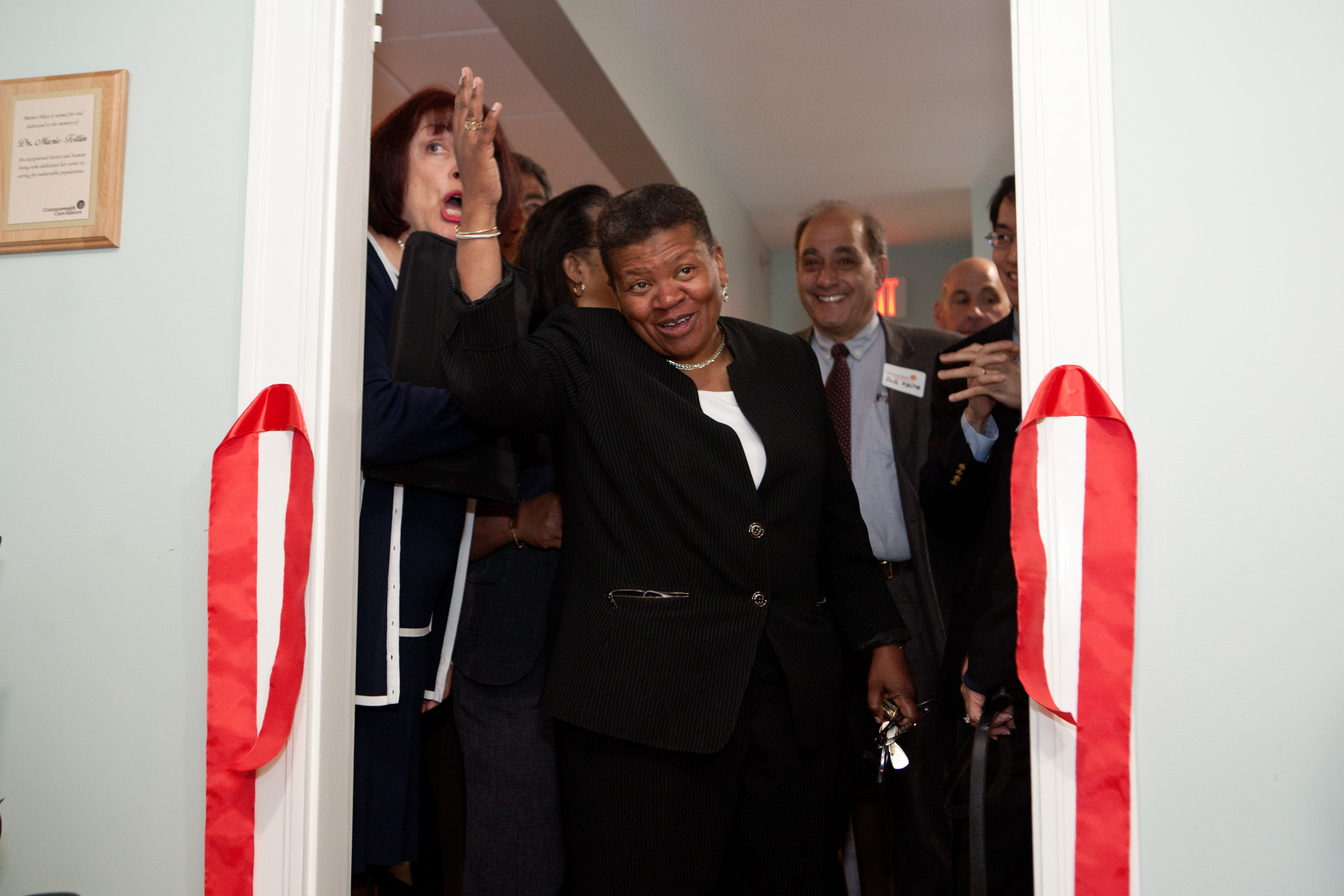 Dr. Peggy Johnson cut the ribbon Tuesday to open Marie’s Place.