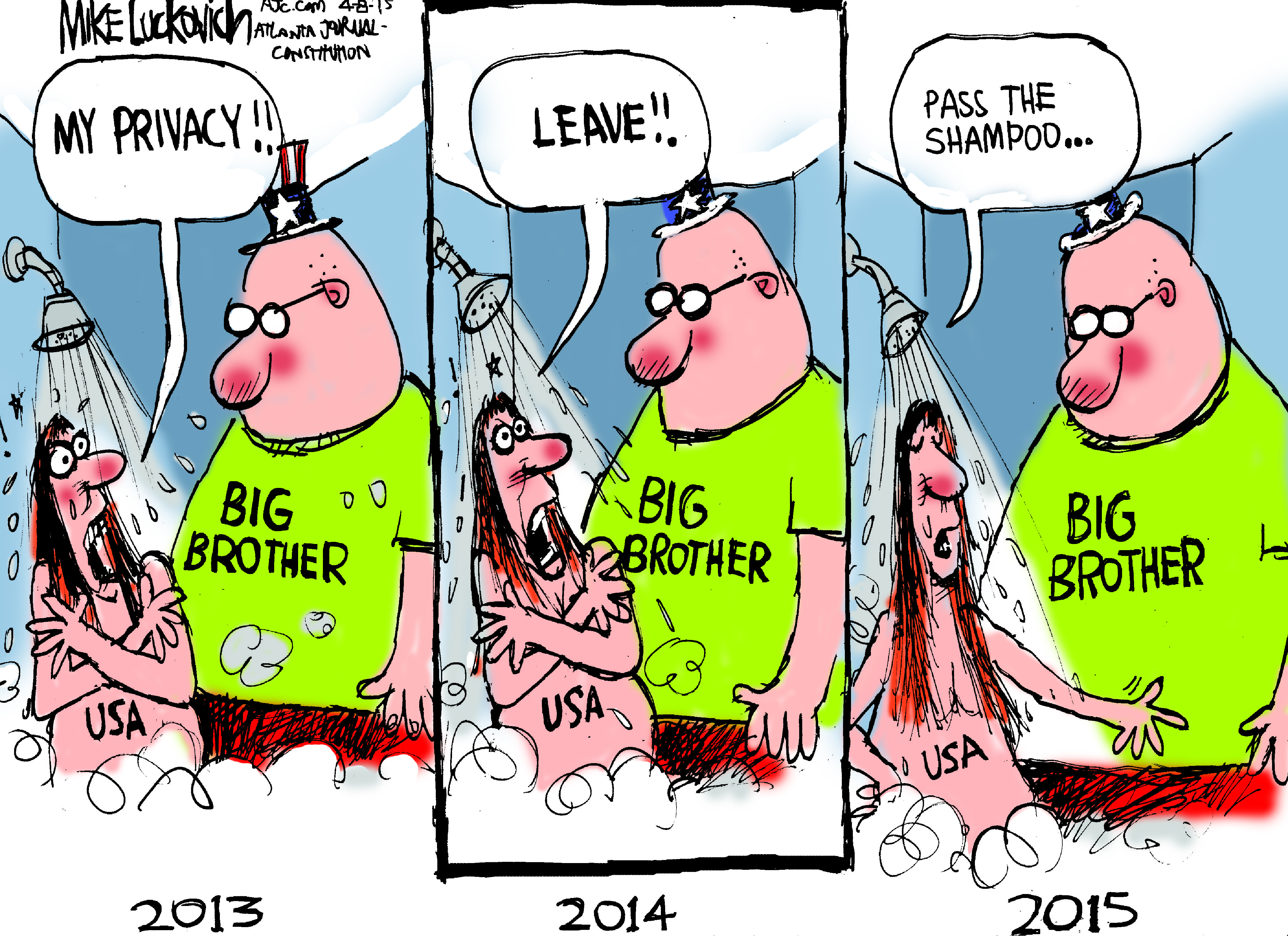 Editorial cartoon: Privacy in the US - The Boston Globe, image size:4200x3054