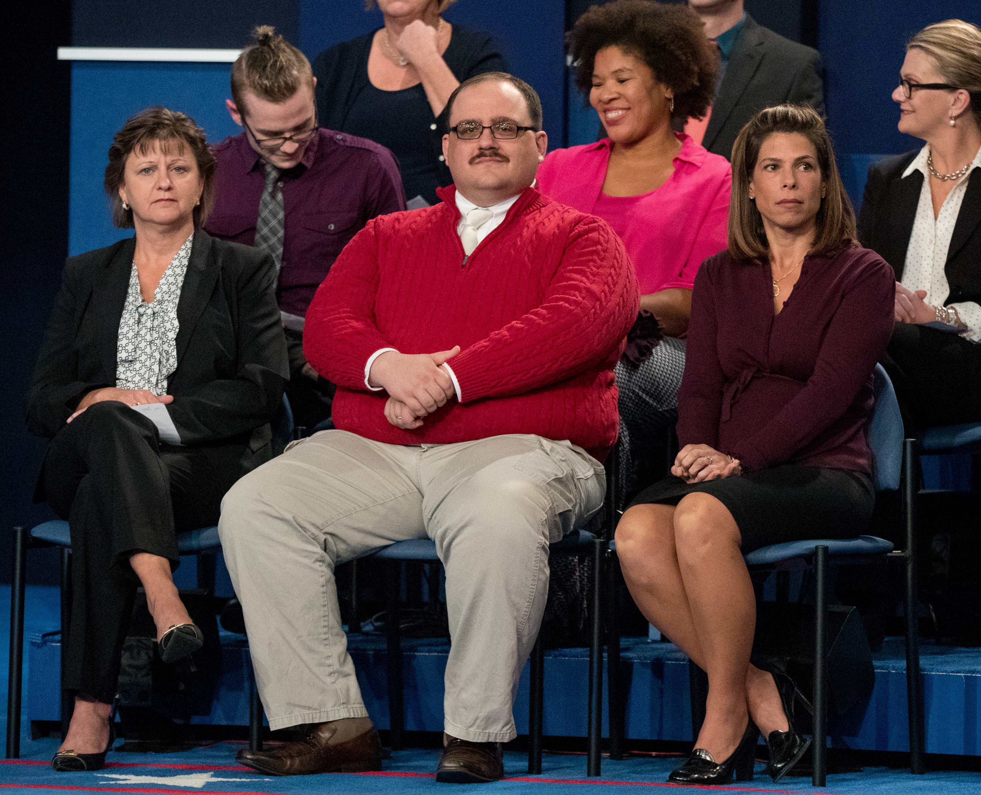 Kenneth Bone (center) at the second presidential debate.