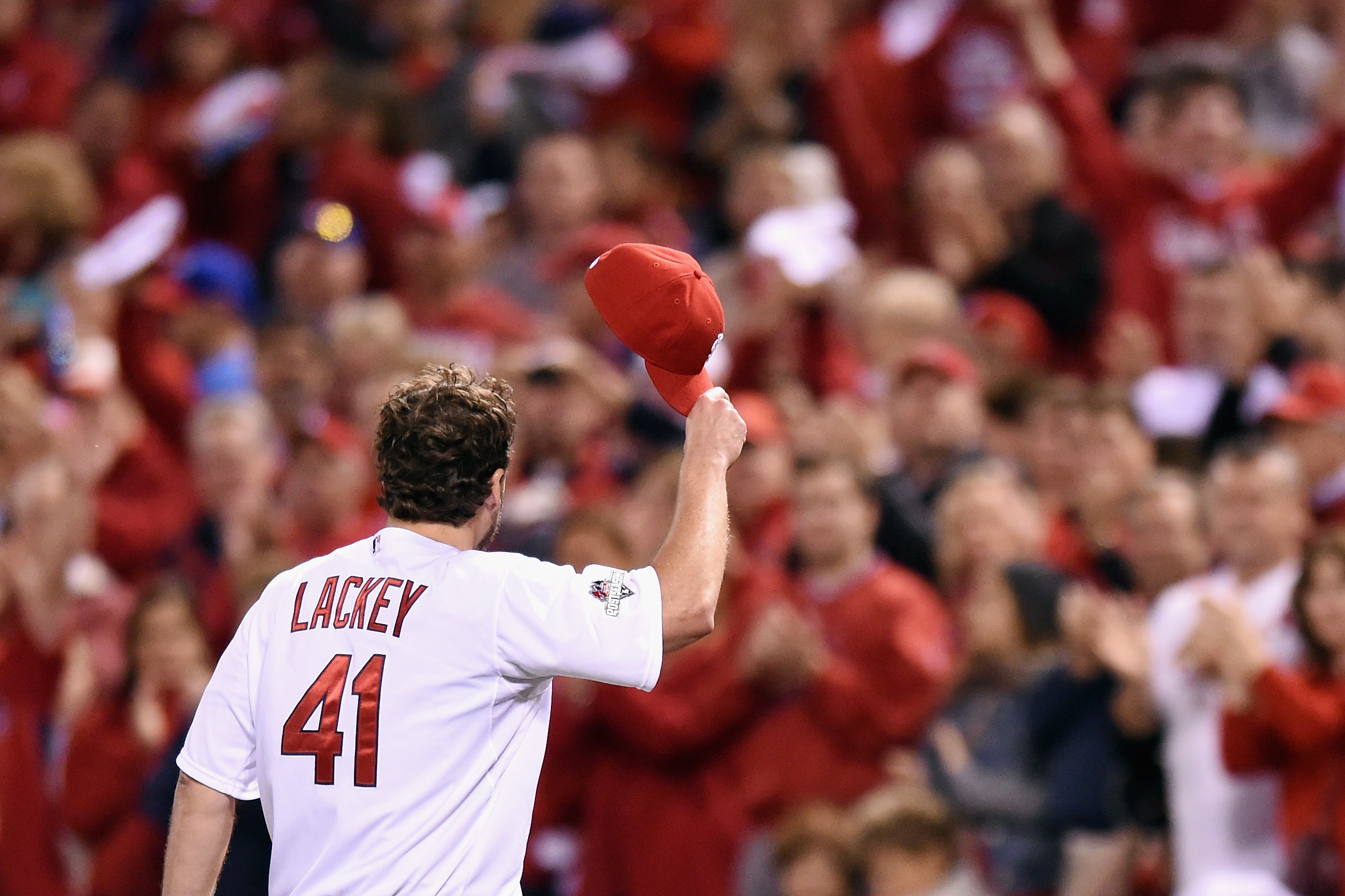 John Lackey started 33 games for the Cardinals this season, throwing 218 innings.