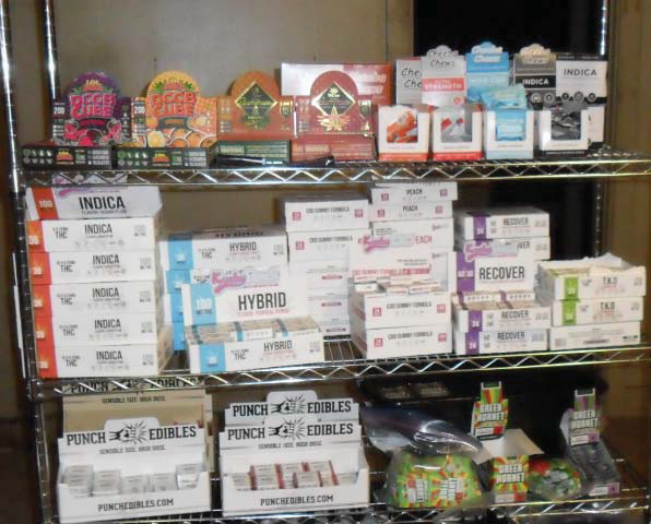 Marijuana products seized during the August raid of the Hyde Park warehouse.