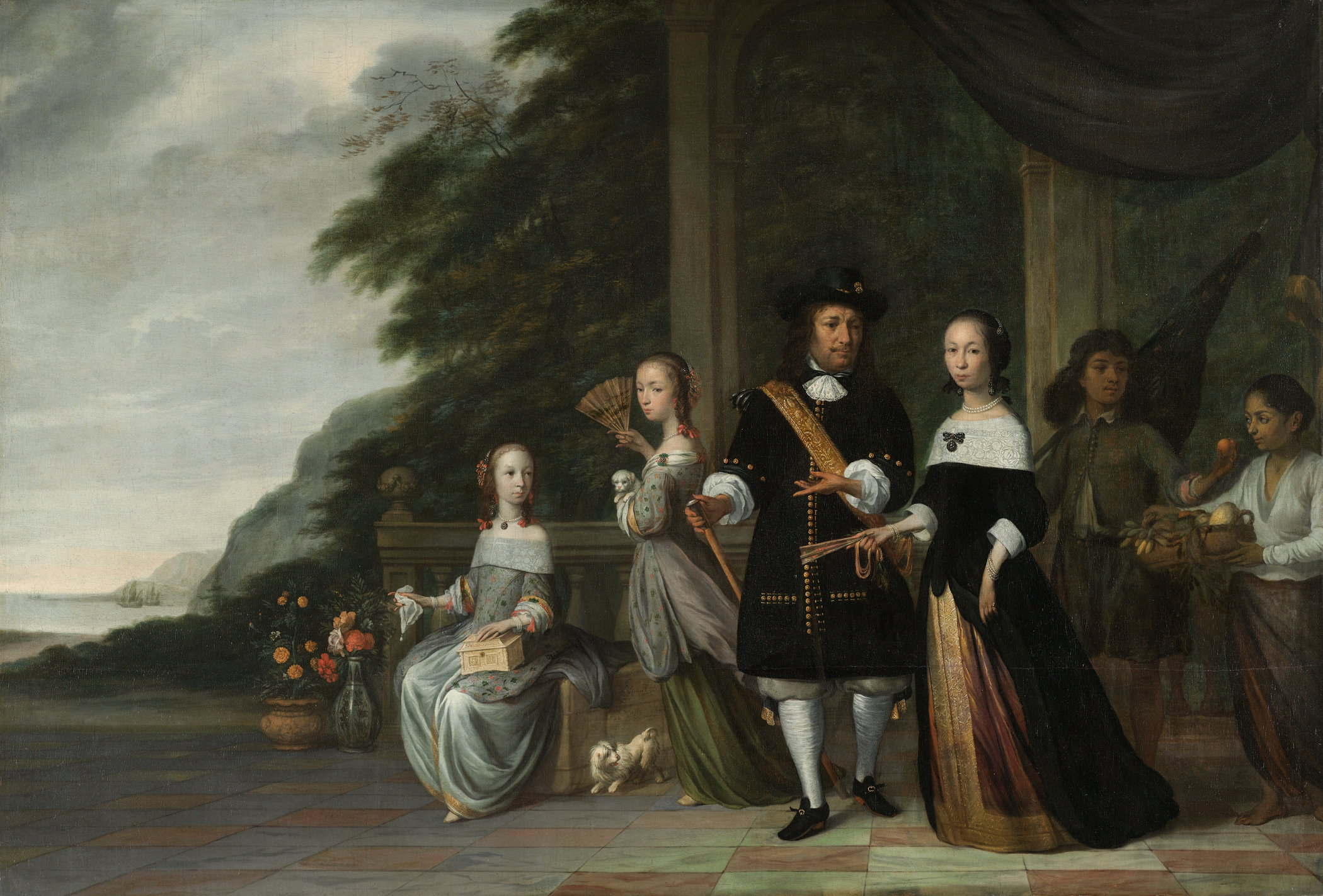 Jacob Jansz. Coeman’s “Pieter Cnoll and Cornelia van Nijenrode with Their Daughters and Malay Slaves.”