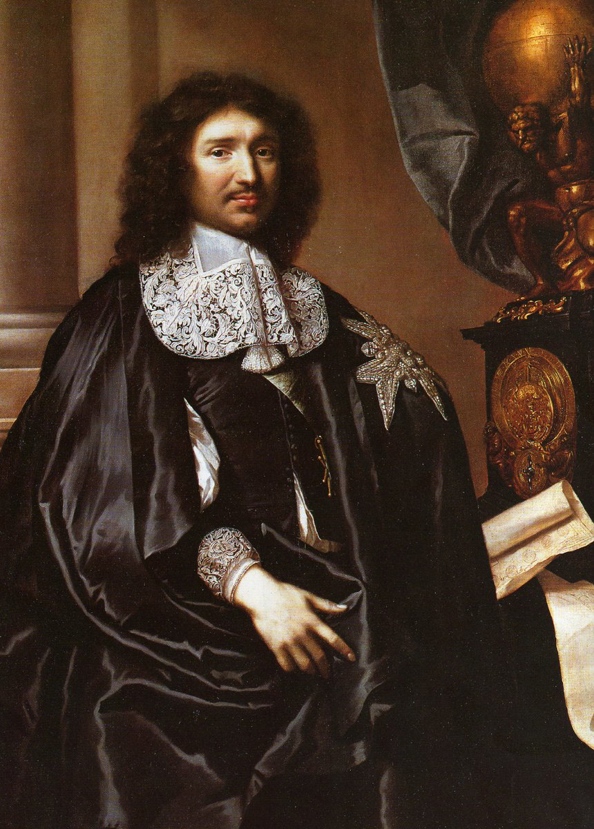 A painting of French statesman Jean-Baptiste Colbert by Claude Febvre, 1666, housed at the Versailles Palace.