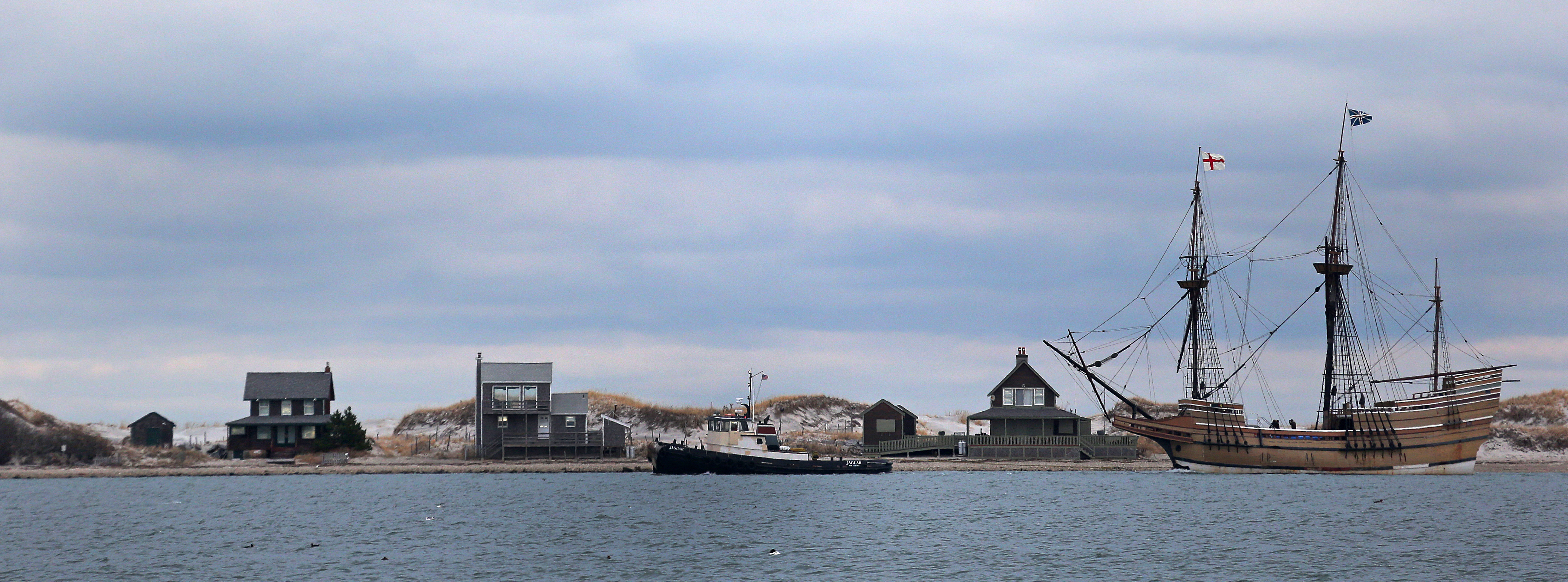 Mayflower II, seen leaving Plymouth Harbor in 2014 for one of several periodic absences for repairs, is not scheduled to return from its latest stay in Mystic, Conn., until 2019.