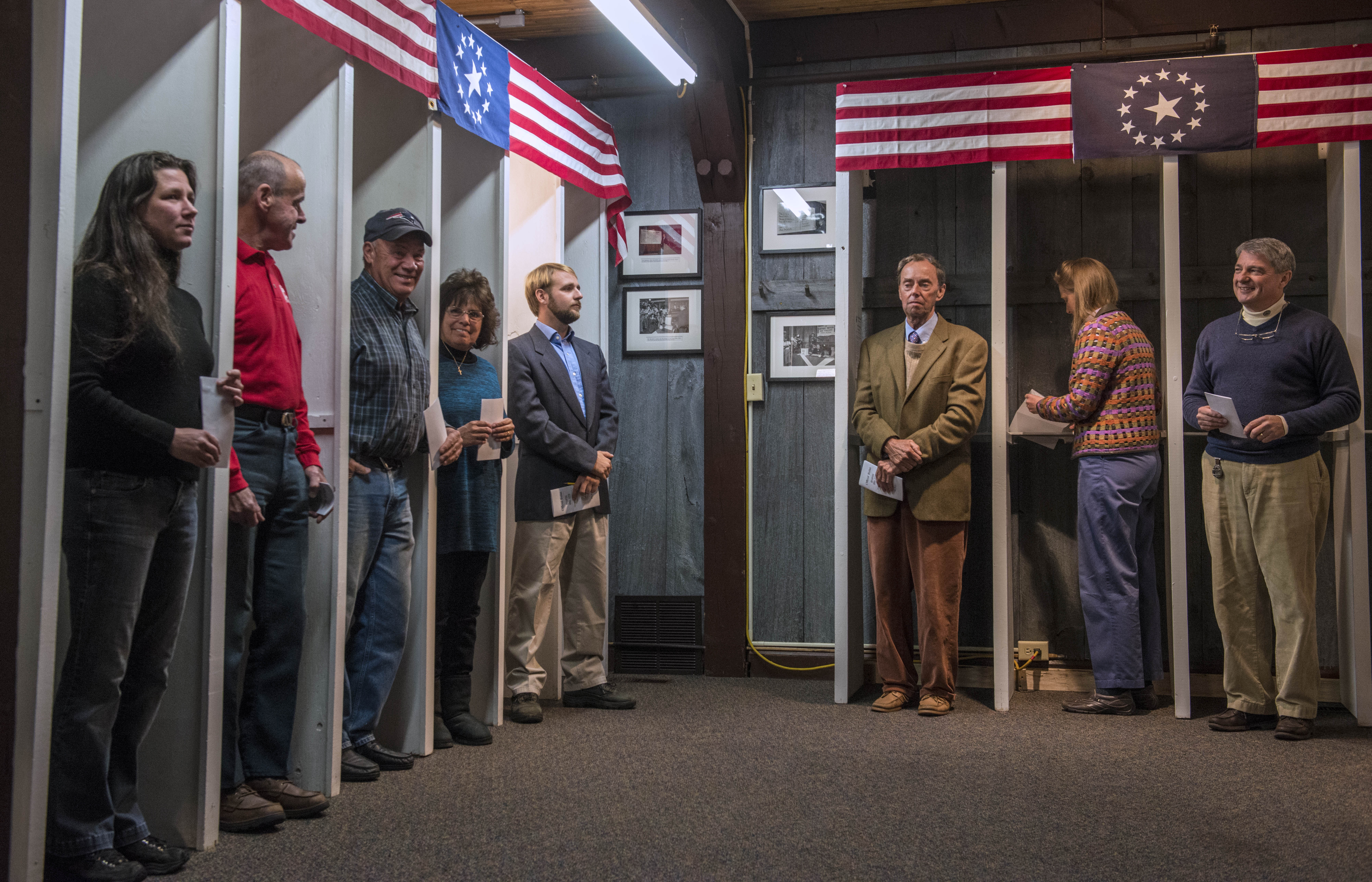 Voters cast their ballots in Dixville Notch in 2012.