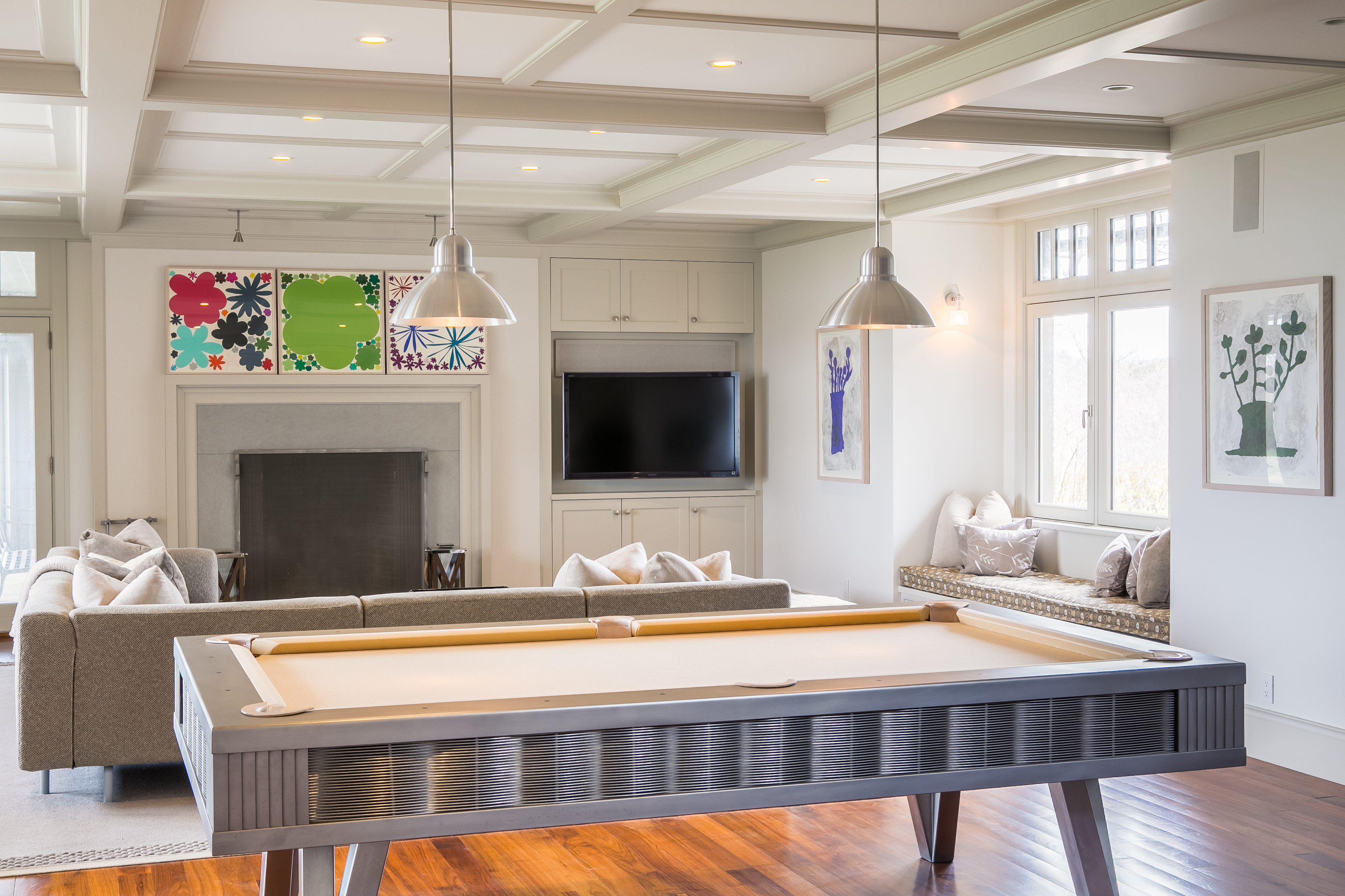 One of the many spots in the home to entertain guests.
