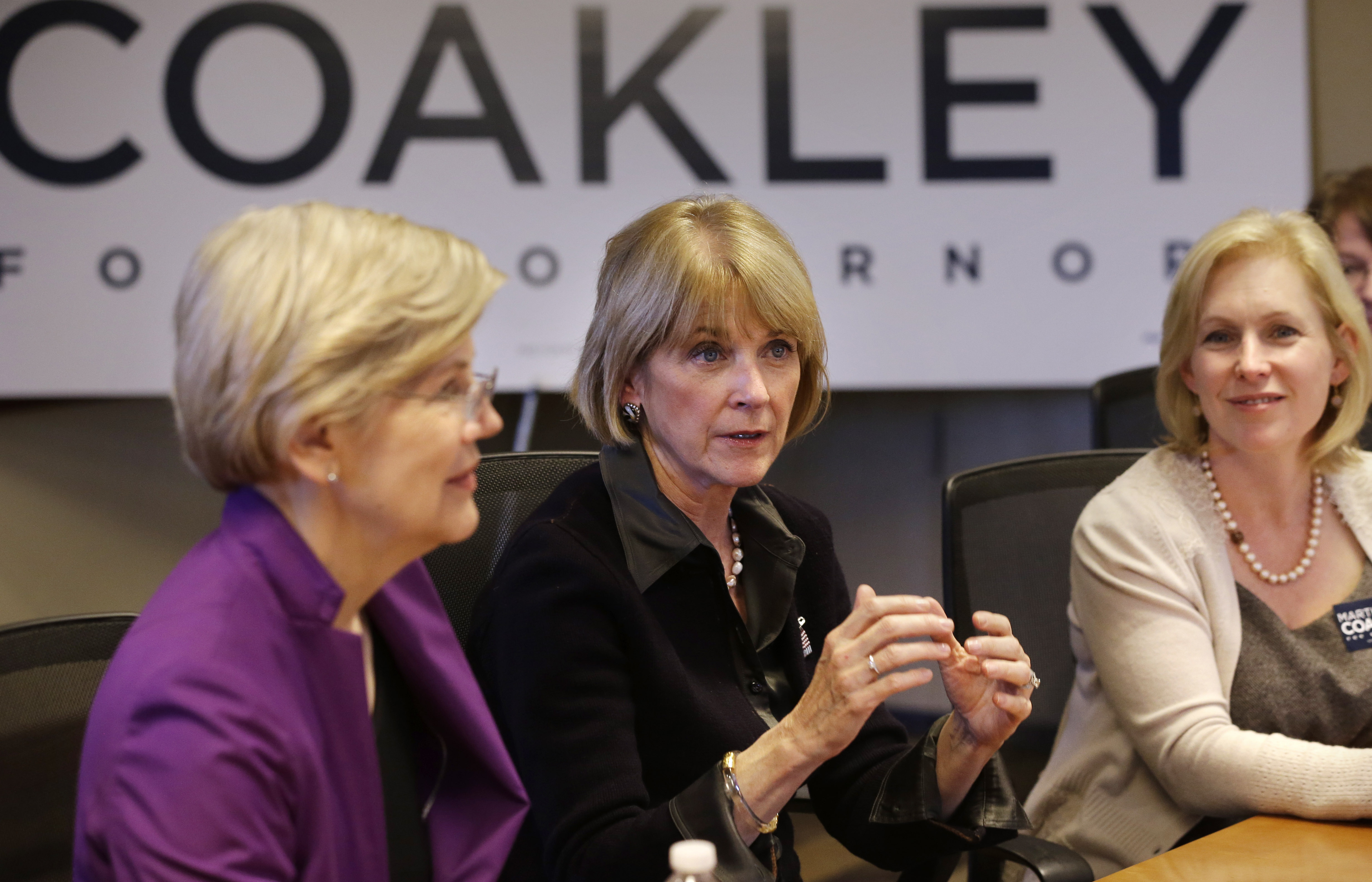 Martha Coakley says women “want to make sure they’re going to be at the table. They’re going to have a say.”