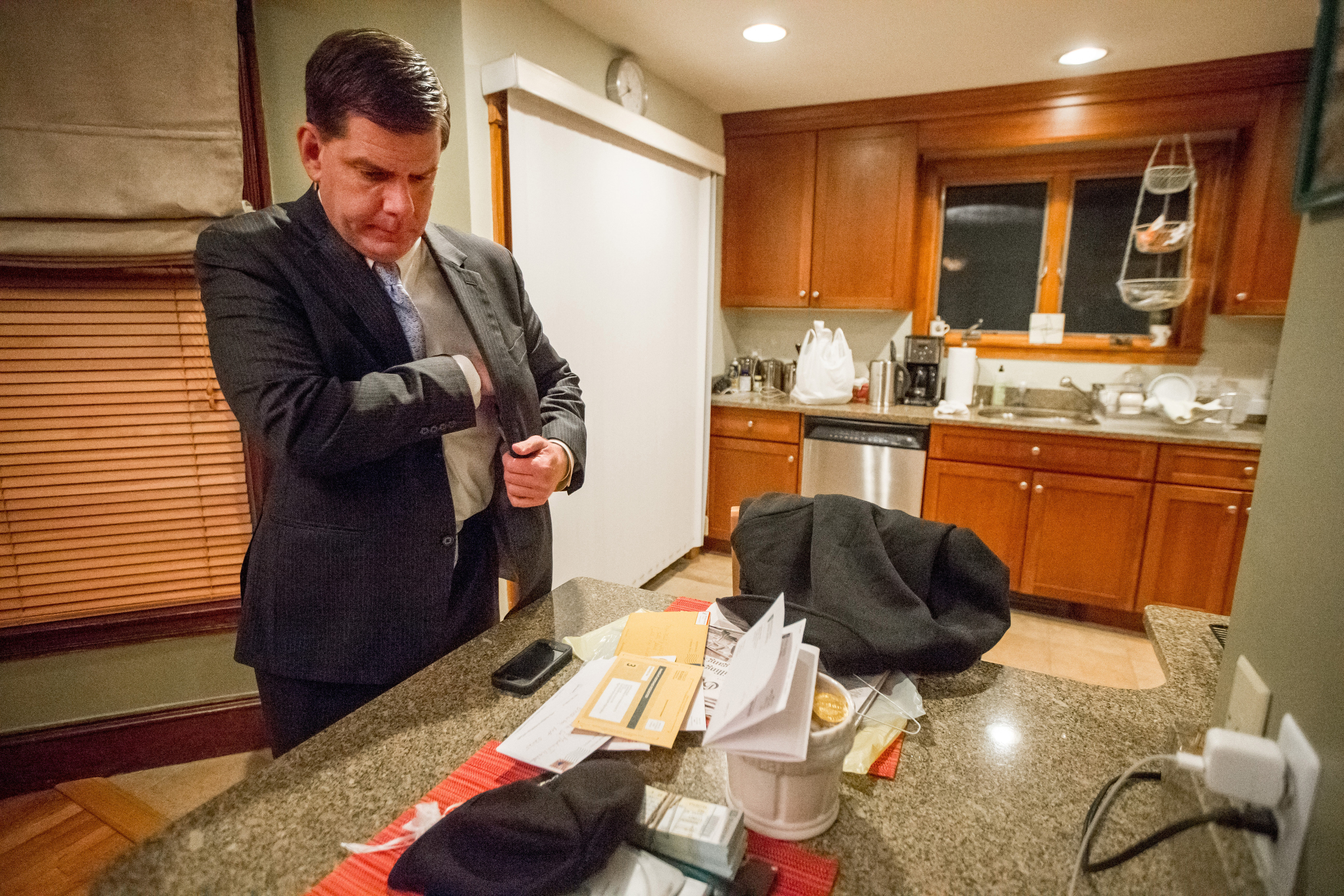 Mayor Marty Walsh in his Savin Hill home in 2013.