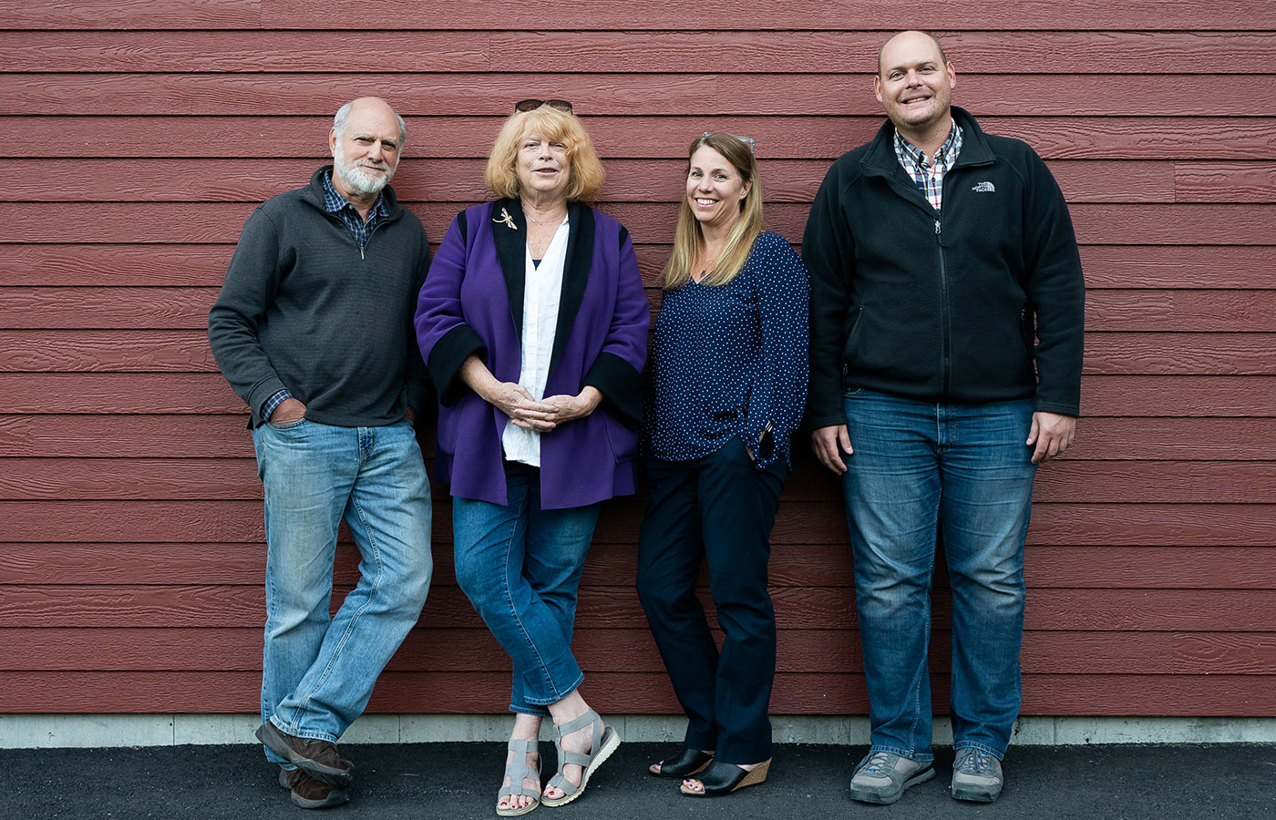 Maine’s ranked-choice voting movement has been a grass-roots affair, with volunteers (from left) Phil Steele and Cushing Samp working alongside political campaigners Cara Brown McCormick and Kyle Bailey.